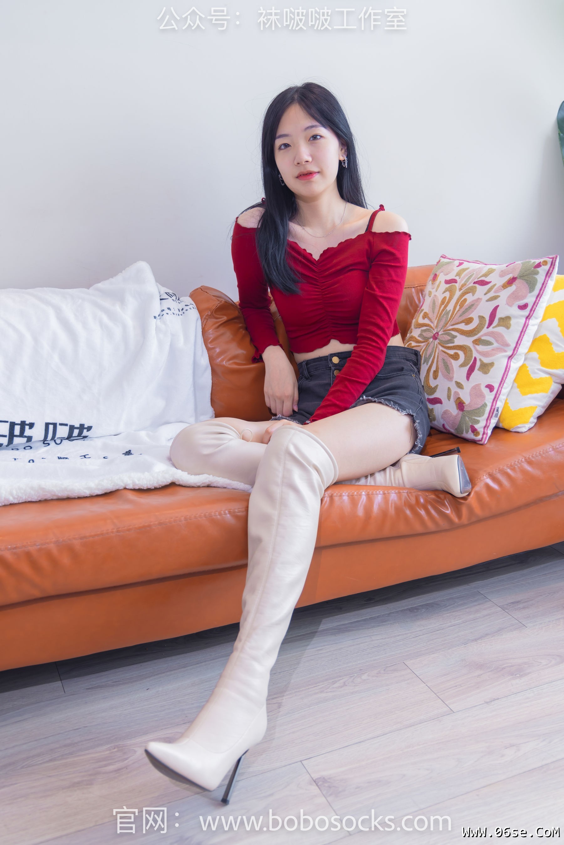 图片[122]-BoBoSocks袜啵啵 No.120 小甜豆-高跟长靴、白棉袜、裸足[170P]-六色网