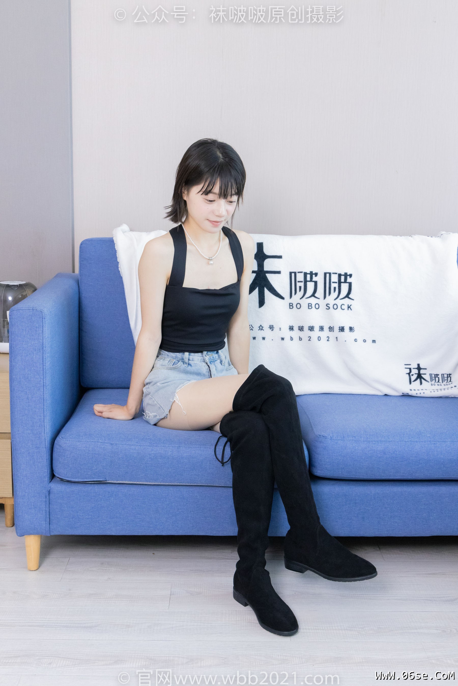 图片[46]-BoBoSocks袜啵啵 No.422 糯米 -长靴、白棉袜、肉丝[140P]-六色网
