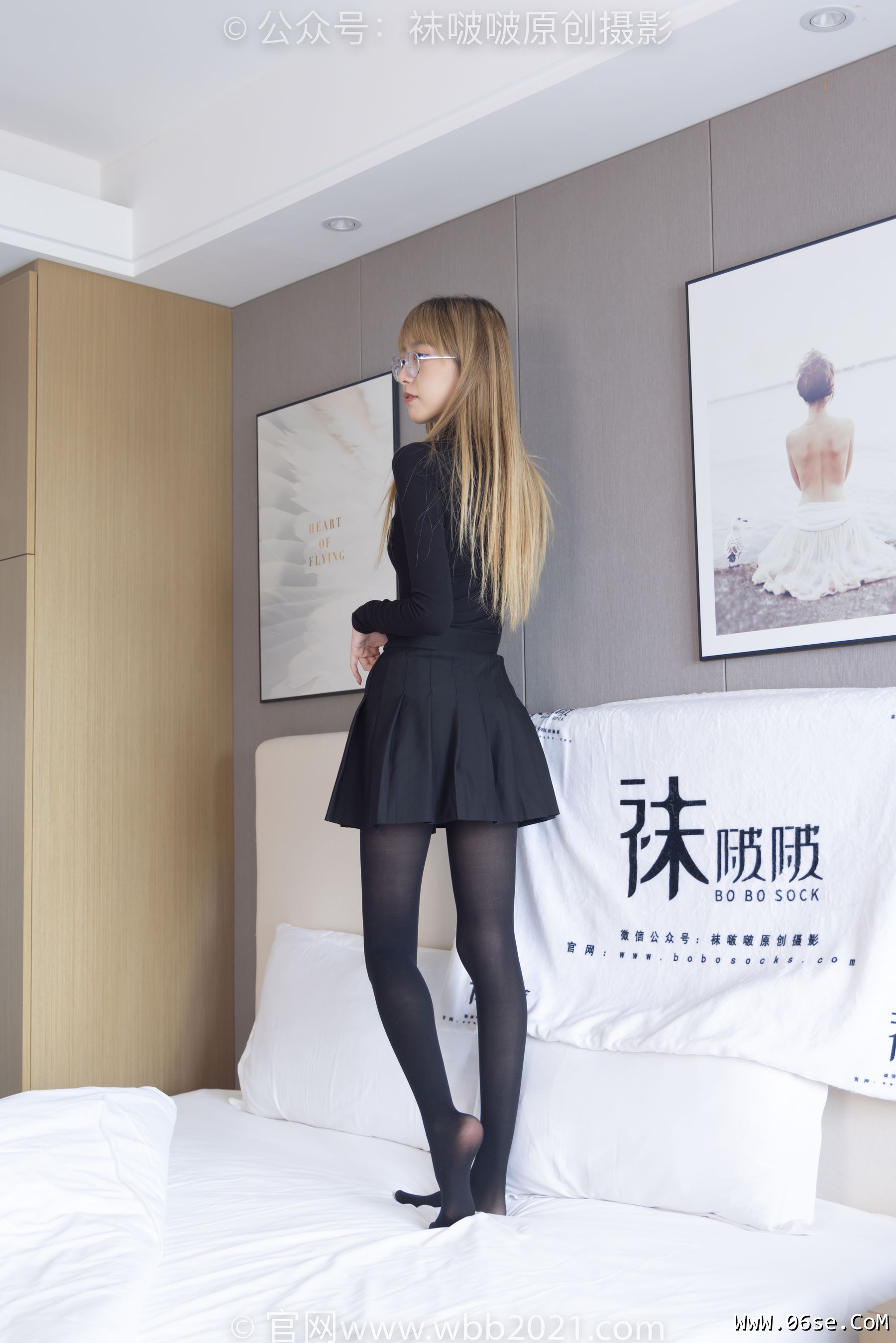 图片[21]-BoBoSocks袜啵啵 No.255 稚予 -皮鞋、厚黑丝[144P]-六色网