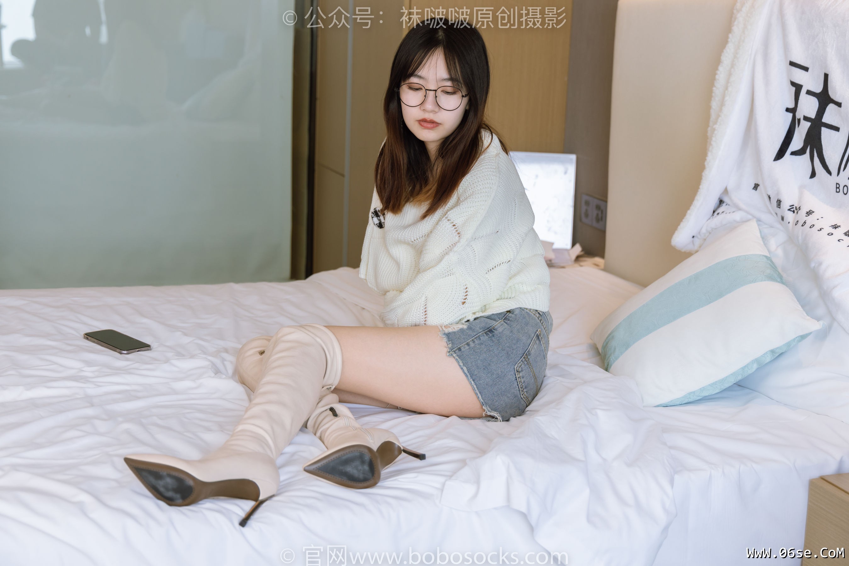 图片[164]-BoBoSocks袜啵啵 No.222 小甜豆-长靴、白棉袜、裸足[180P]-六色网