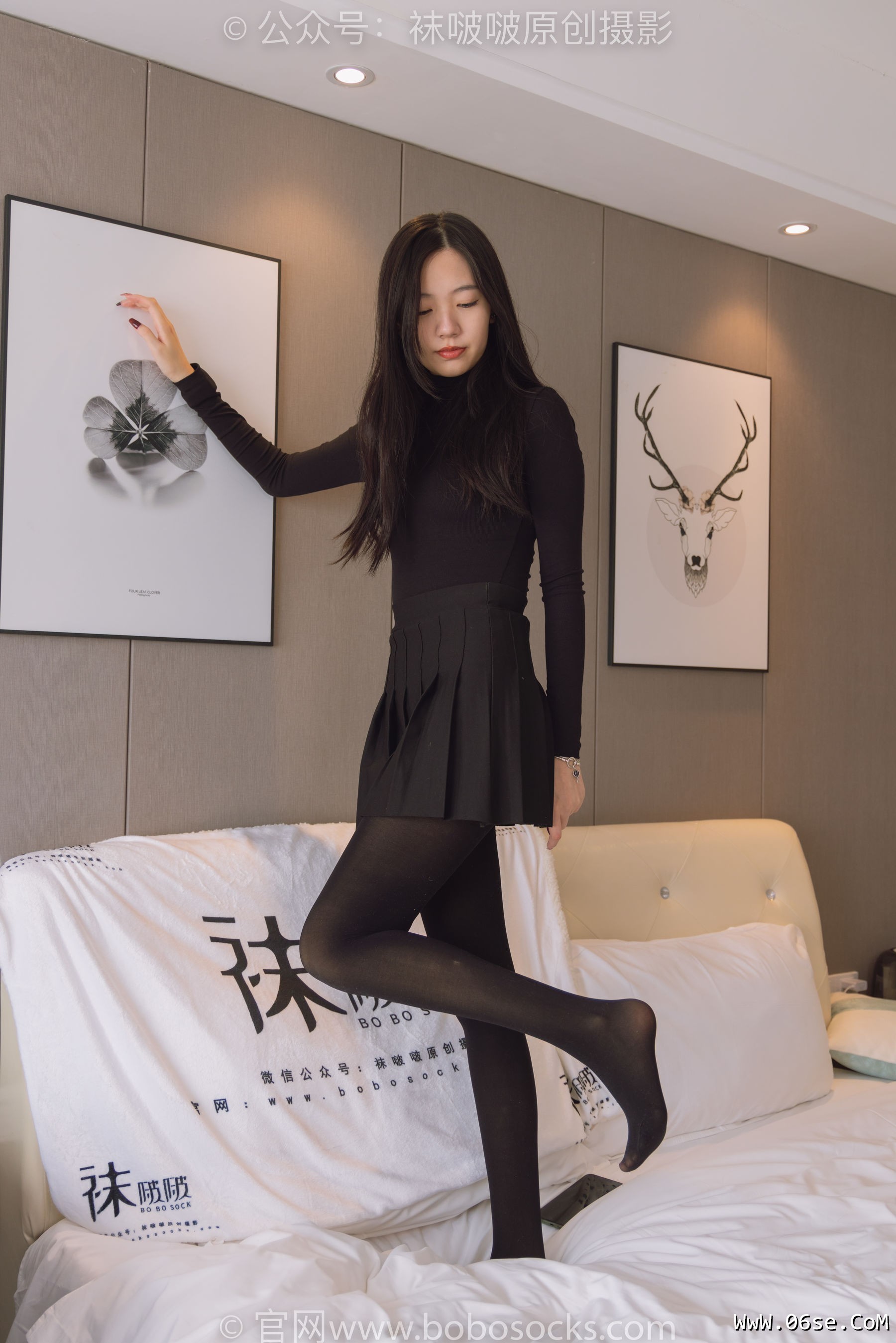图片[26]-BoBoSocks袜啵啵 No.184 小甜豆-黑皮鞋、厚黑丝[140P]-六色网