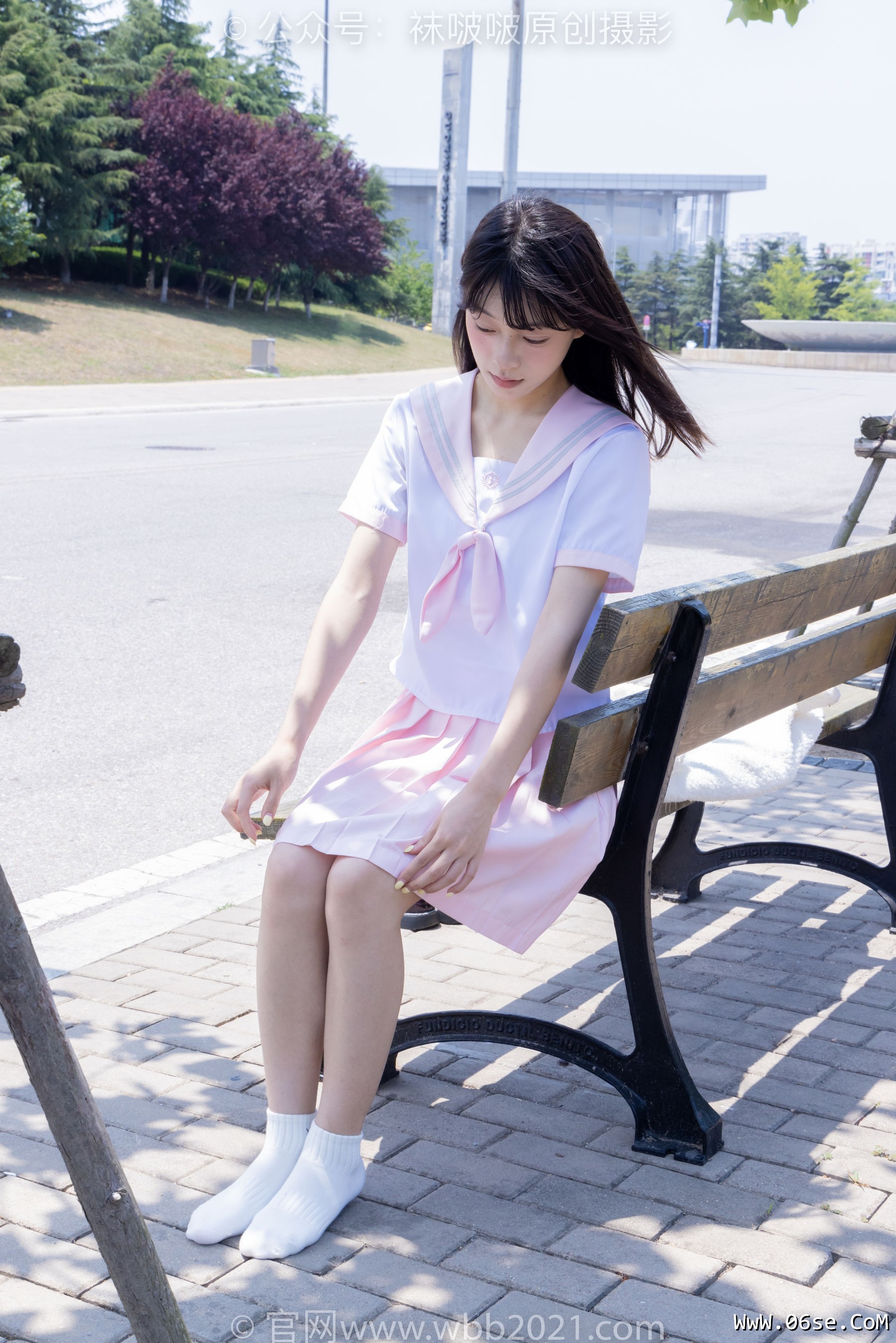图片[5]-BoBoSocks袜啵啵 No.399 糯米 -皮鞋、白棉袜、jk制服[145P]-六色网