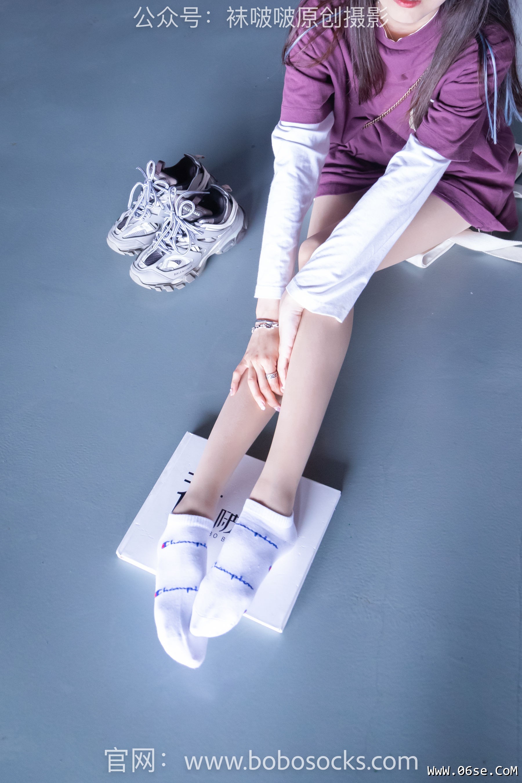 图片[65]-BoBoSocks袜啵啵 积分限定作品010 稚予-巴黎世家运动鞋、白棉袜、肉丝[144P]-六色网