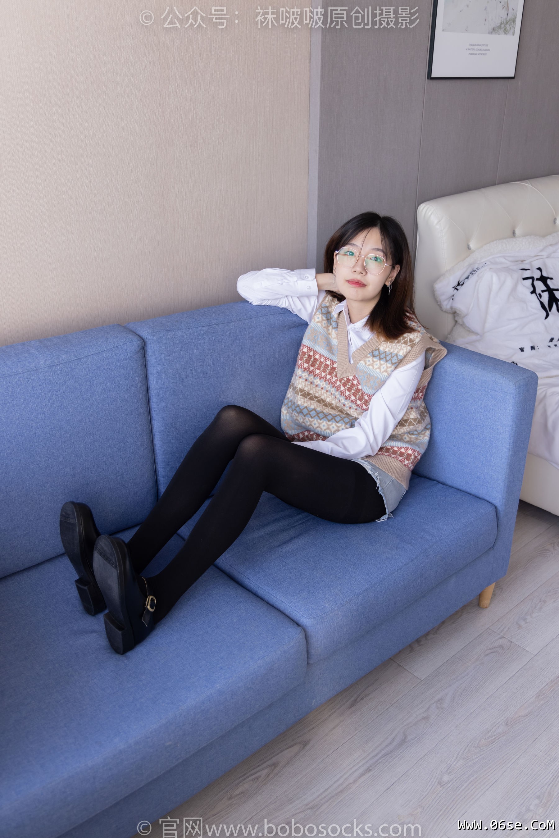 图片[2]-BoBoSocks袜啵啵 No.169 小甜豆-黑皮鞋、厚黑丝、厚肉丝[145P]-六色网