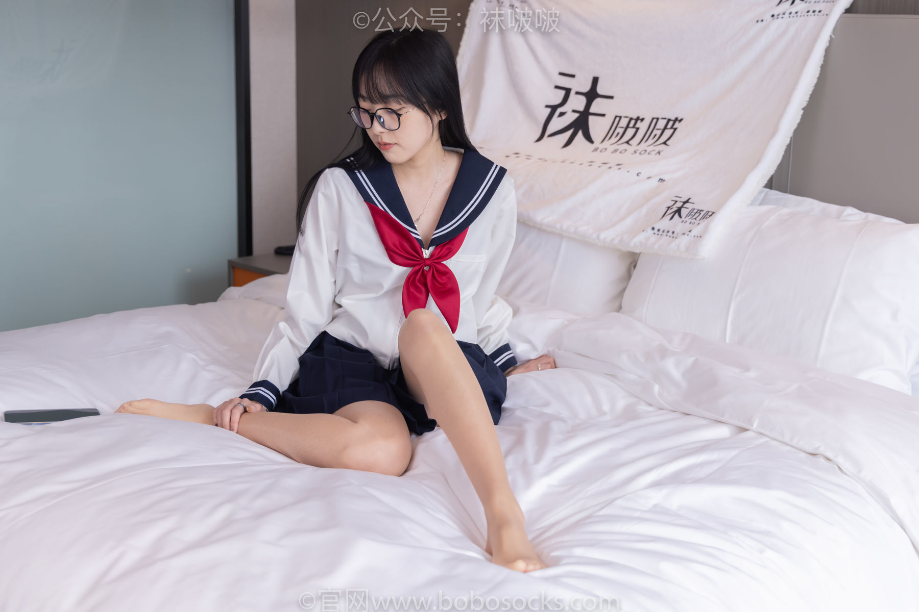 图片[55]-BoBoSocks袜啵啵 积分限定作品005 稚予-JK制服、皮鞋、油亮肉丝、踩蛋糕[133P]-六色网