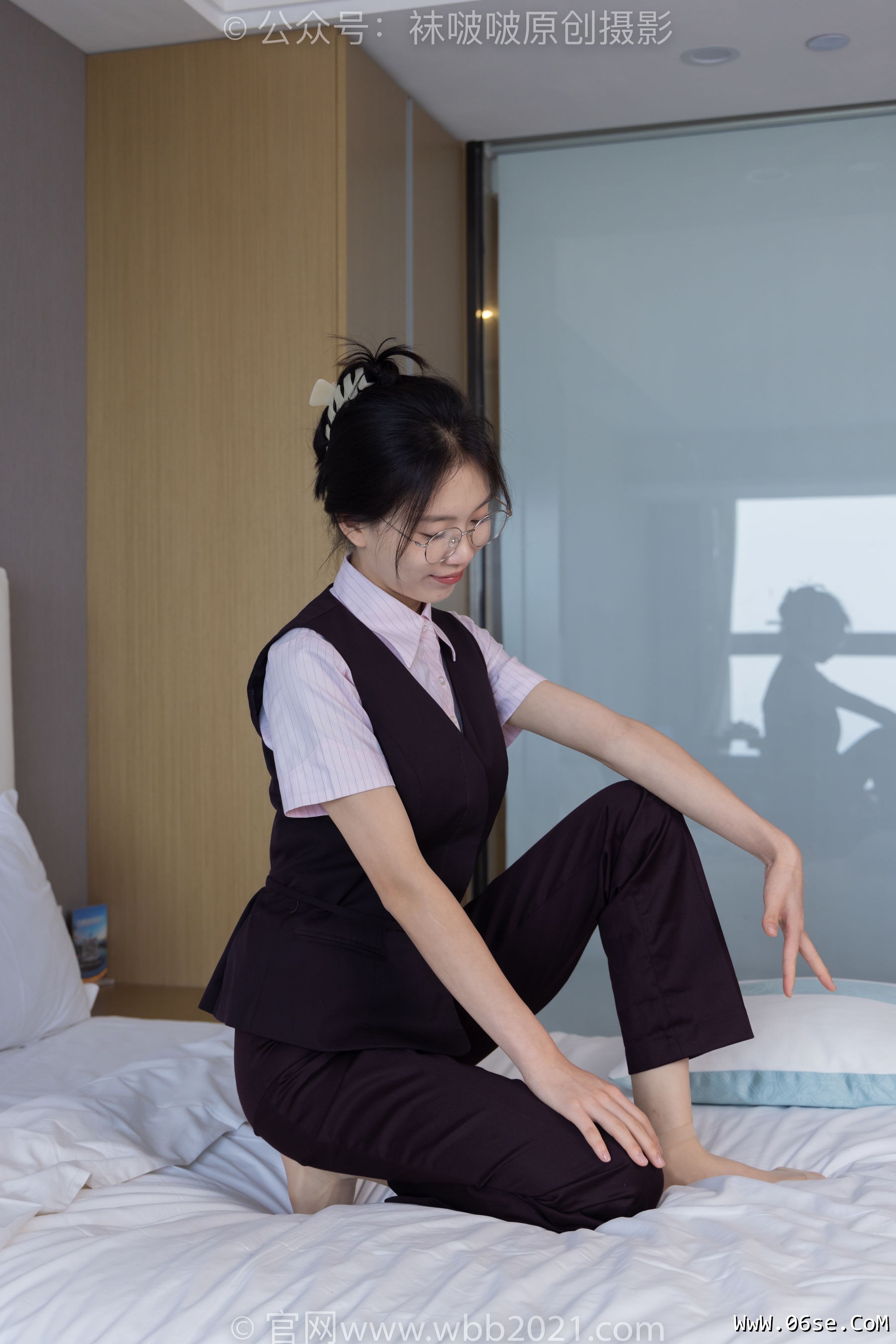 图片[143]-BoBoSocks袜啵啵 No.271 芝士 -平底鞋、短肉丝、银行制服[146P]-六色网