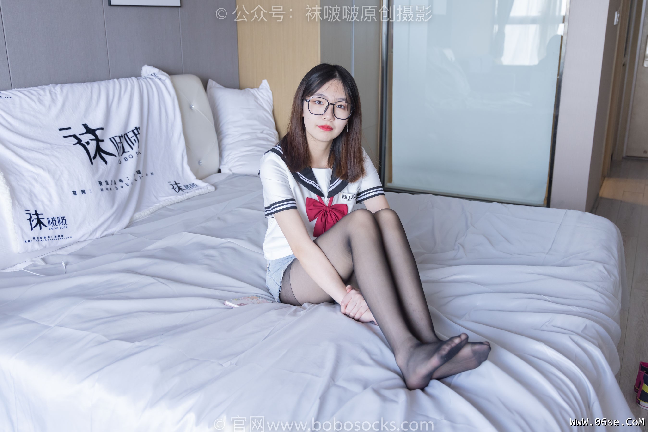 图片[14]-BoBoSocks袜啵啵 No.215 小甜豆-三双帆布鞋板鞋、厚白丝、黑丝[144P]-六色网