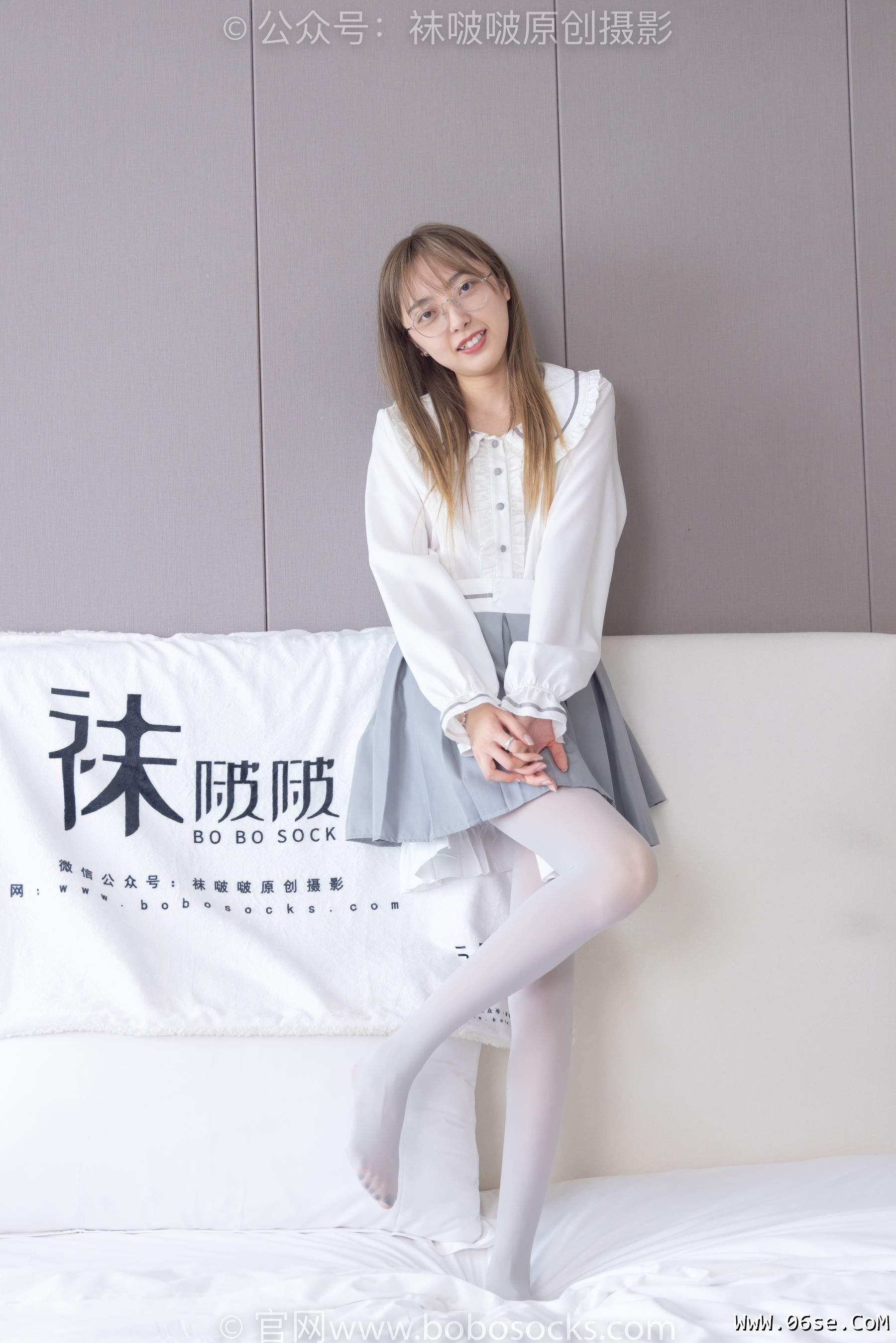图片[125]-BoBoSocks袜啵啵 No.213 稚予 -黑皮鞋、厚灰丝[140P]-六色网