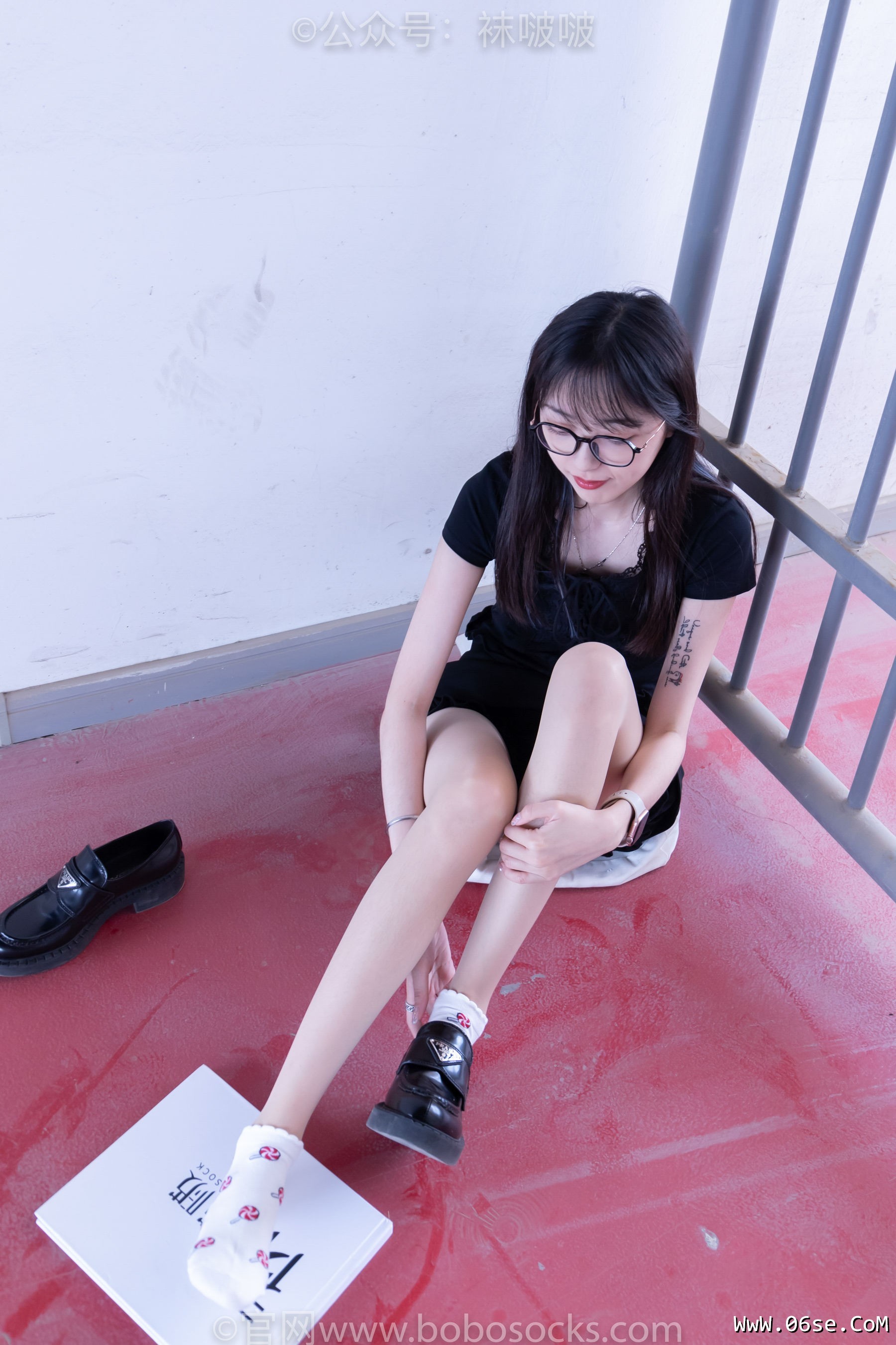 图片[55]-BoBoSocks袜啵啵 No.030 稚予- 皮鞋、短白棉袜、肉丝[141P]-六色网