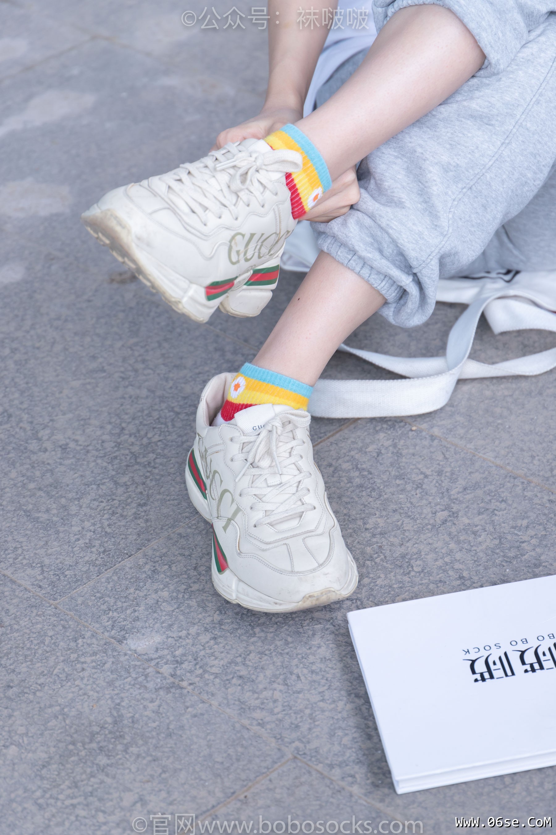 图片[130]-BoBoSocks袜啵啵 No.012 泡芙-运动鞋、白棉袜、裸足[132P]-六色网