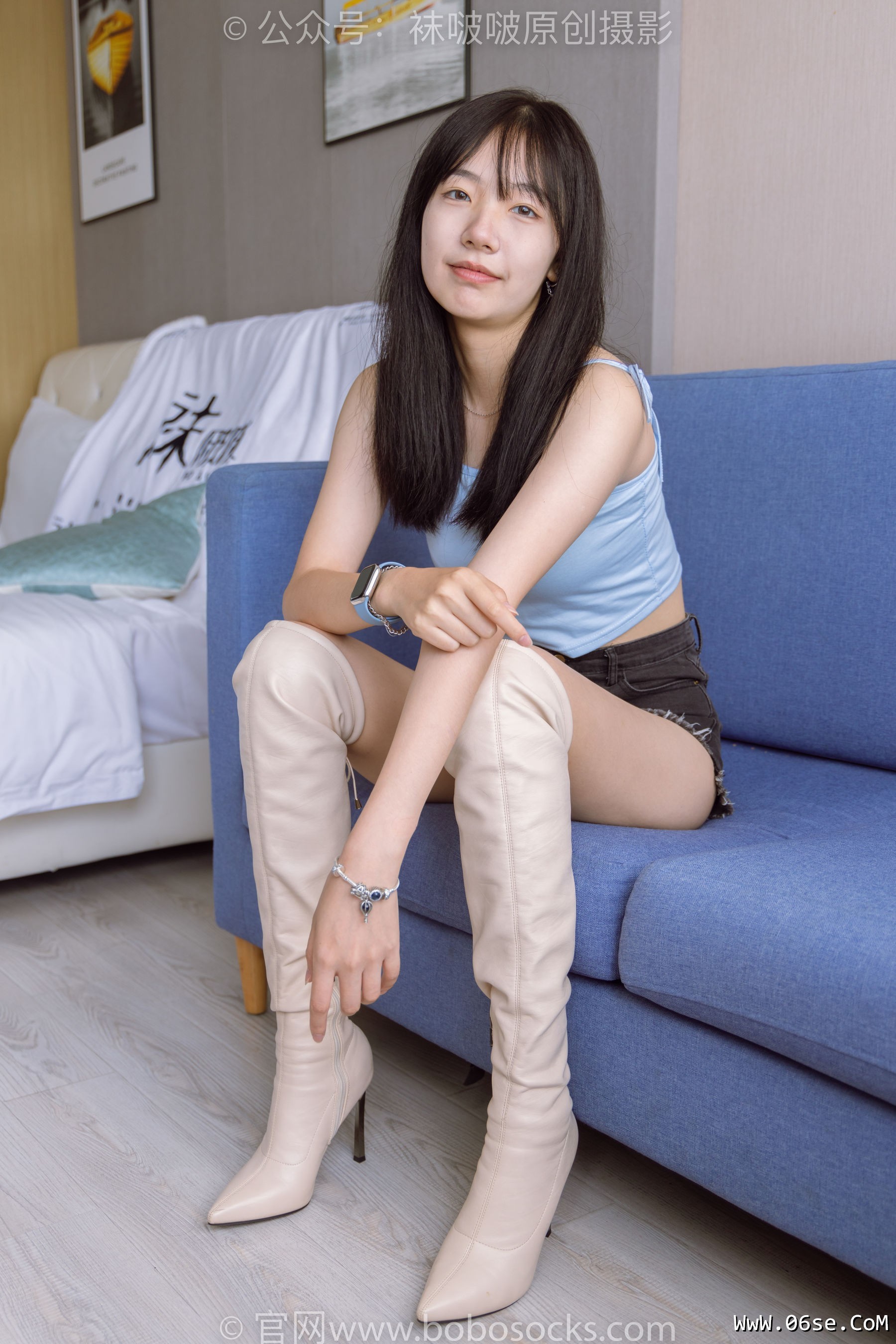 图片[125]-BoBoSocks袜啵啵 No.174 小甜豆-高跟长靴、白棉袜、裸足[178P]-六色网