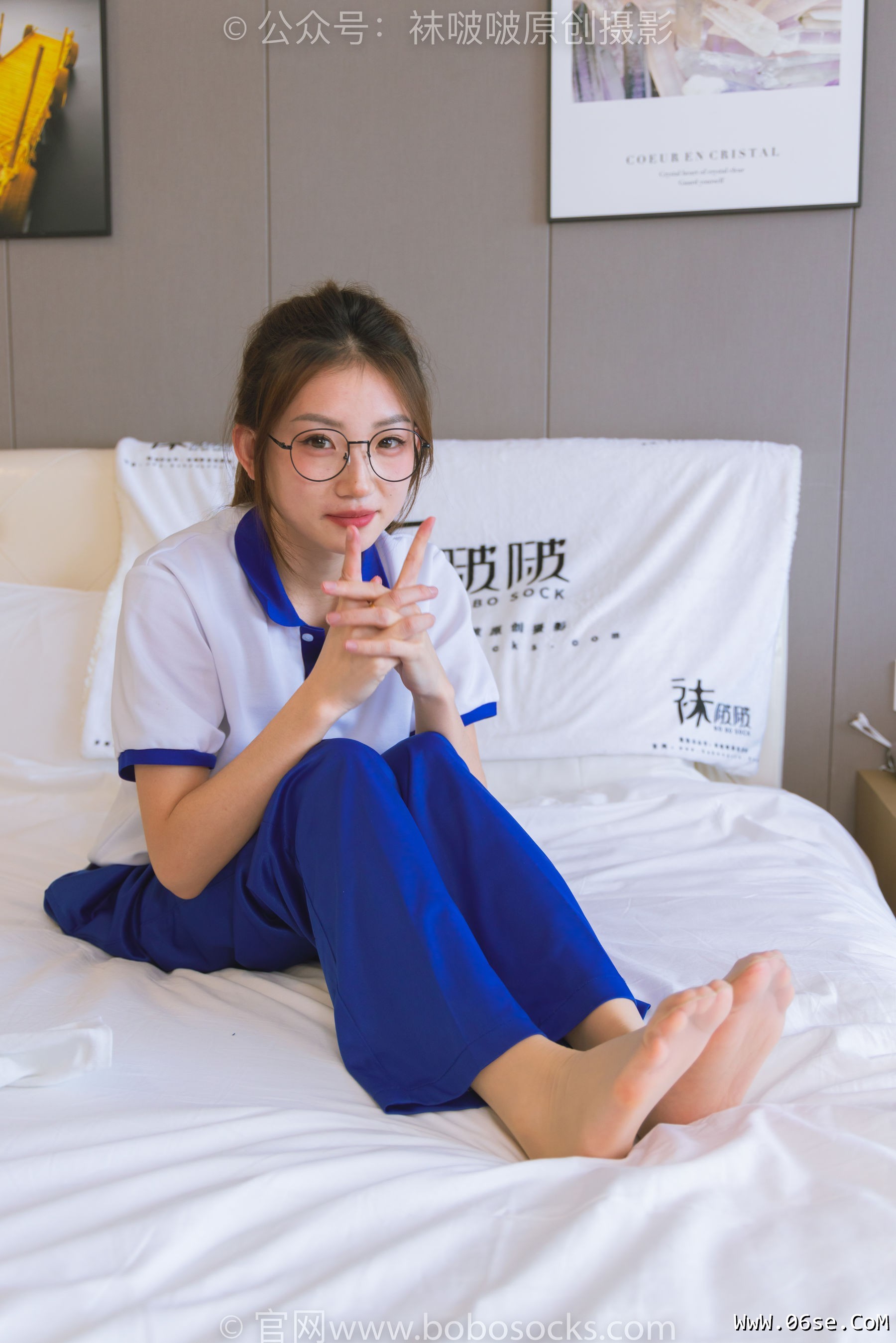 图片[138]-BoBoSocks袜啵啵 No.193 小沫-贝壳头板鞋、白棉袜、肉丝、校服裤里丝[140P]-六色网