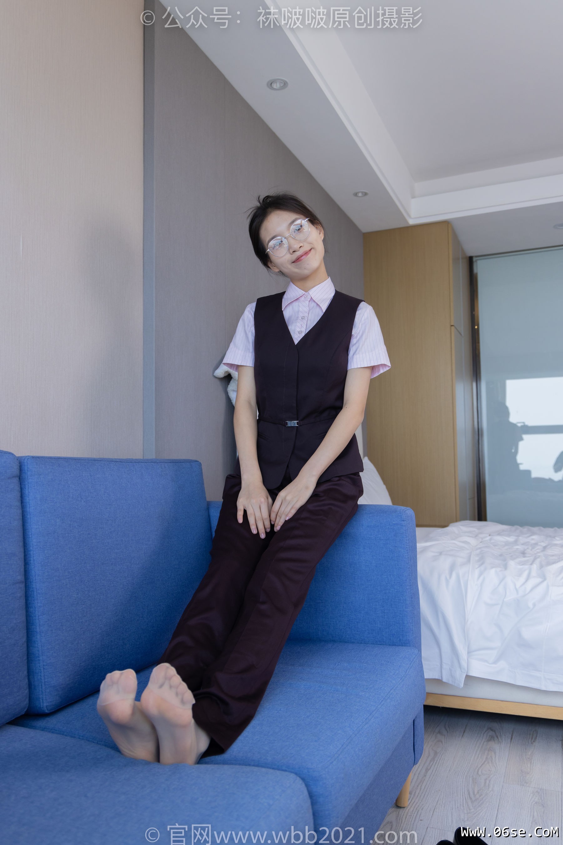 图片[94]-BoBoSocks袜啵啵 No.271 芝士 -平底鞋、短肉丝、银行制服[146P]-六色网
