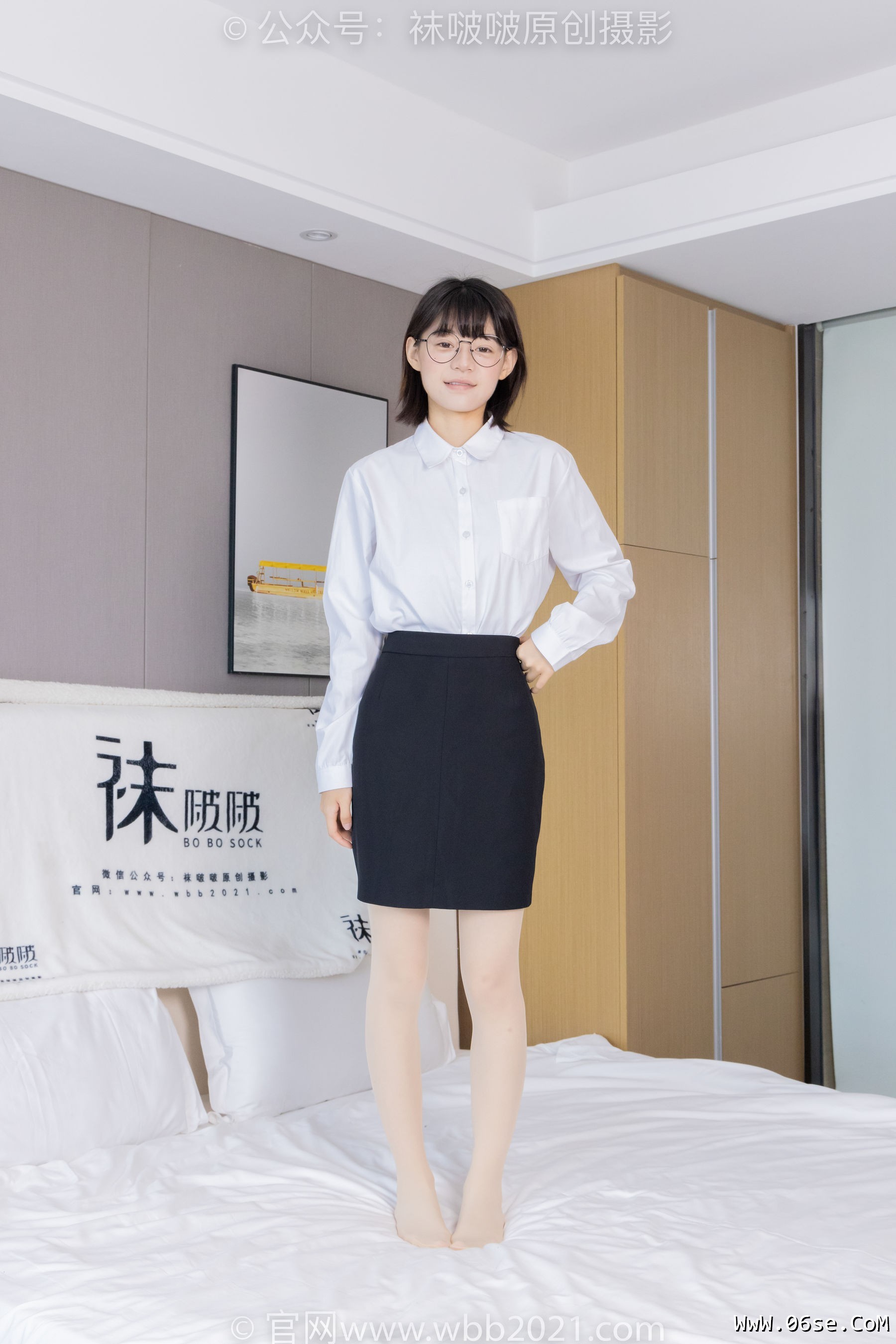 图片[126]-BoBoSocks袜啵啵 No.436 糯米 -OL制服、两双平底鞋、薄黑丝、厚肉丝[150P]-六色网