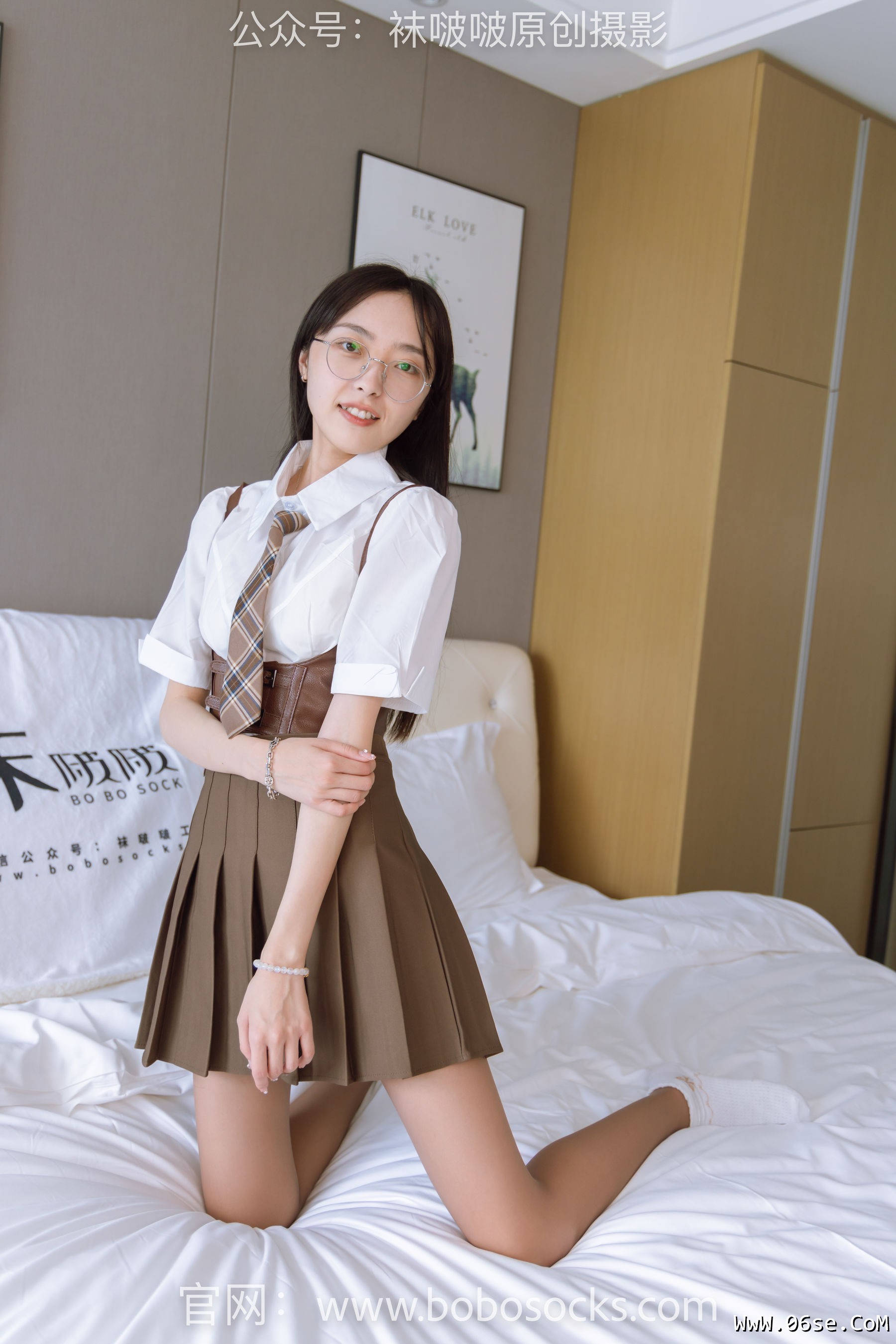 图片[102]-BoBoSocks袜啵啵 No.133 稚予-高跟长靴、白棉袜、咖啡丝[140P]-六色网