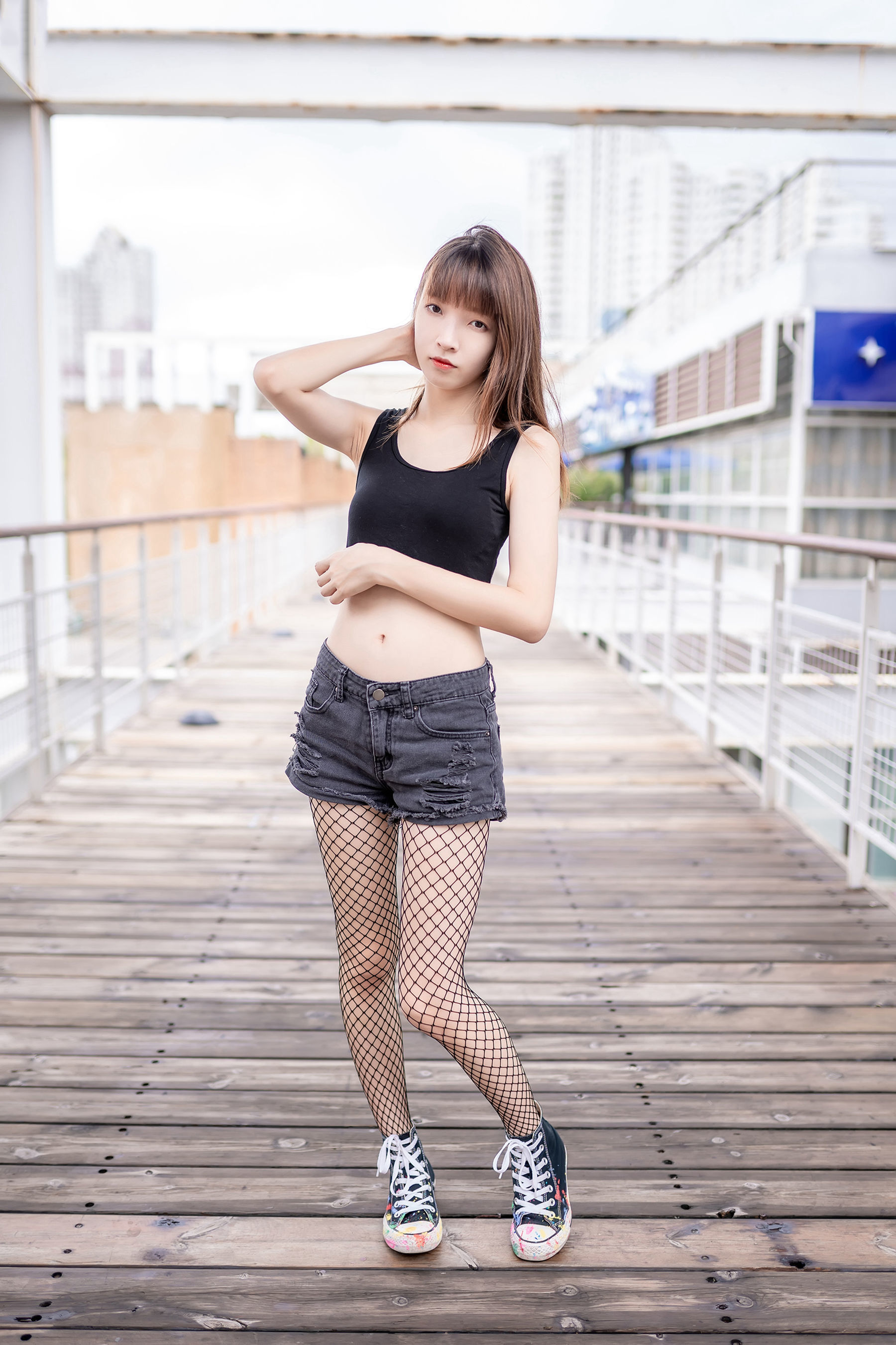 图片[29]-喵糖映画 VOL.422 网袜少女 [50P]-六色网