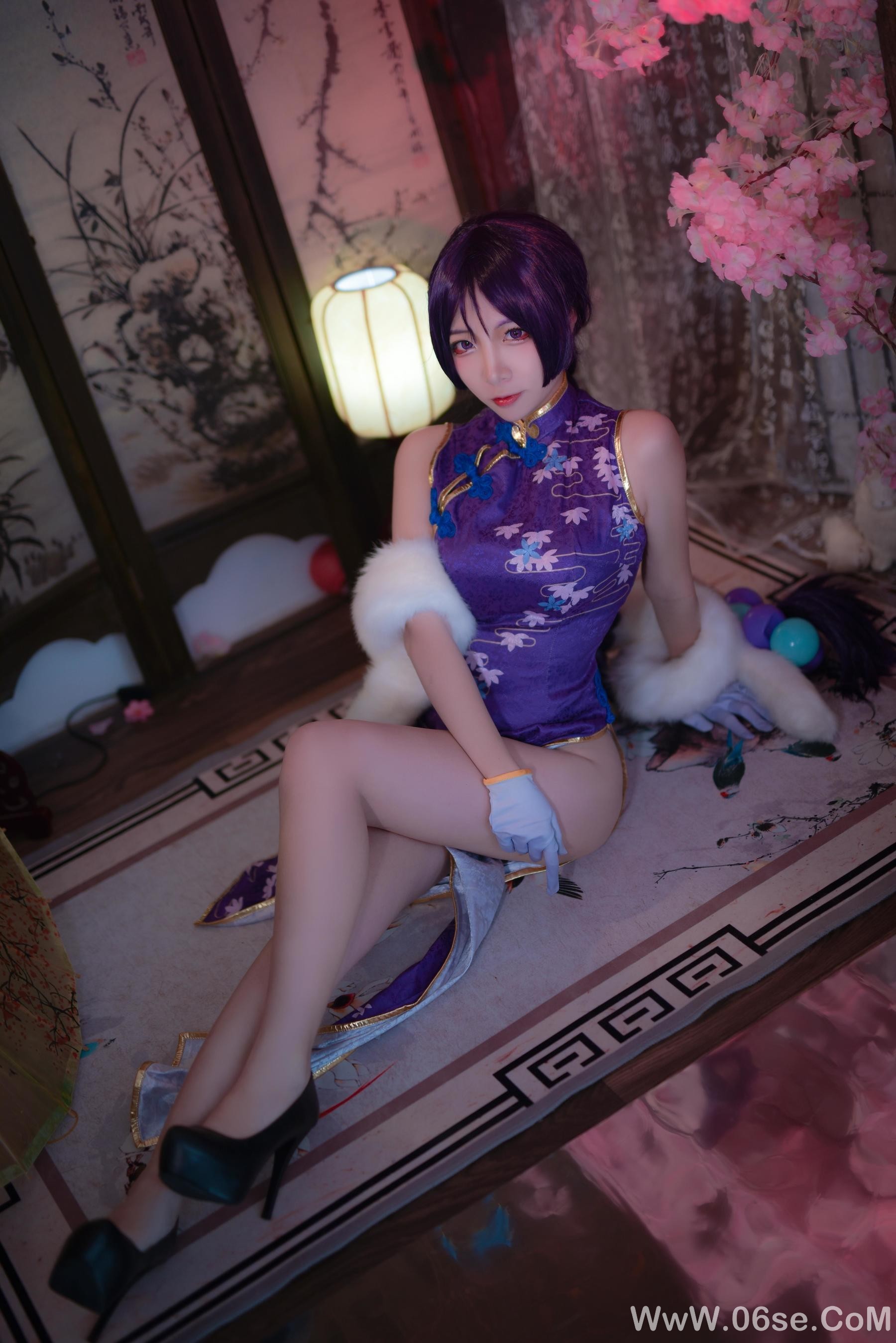 图片[4]-人气Coser二佐Nisa Fate奶光旗袍[20P]-六色网