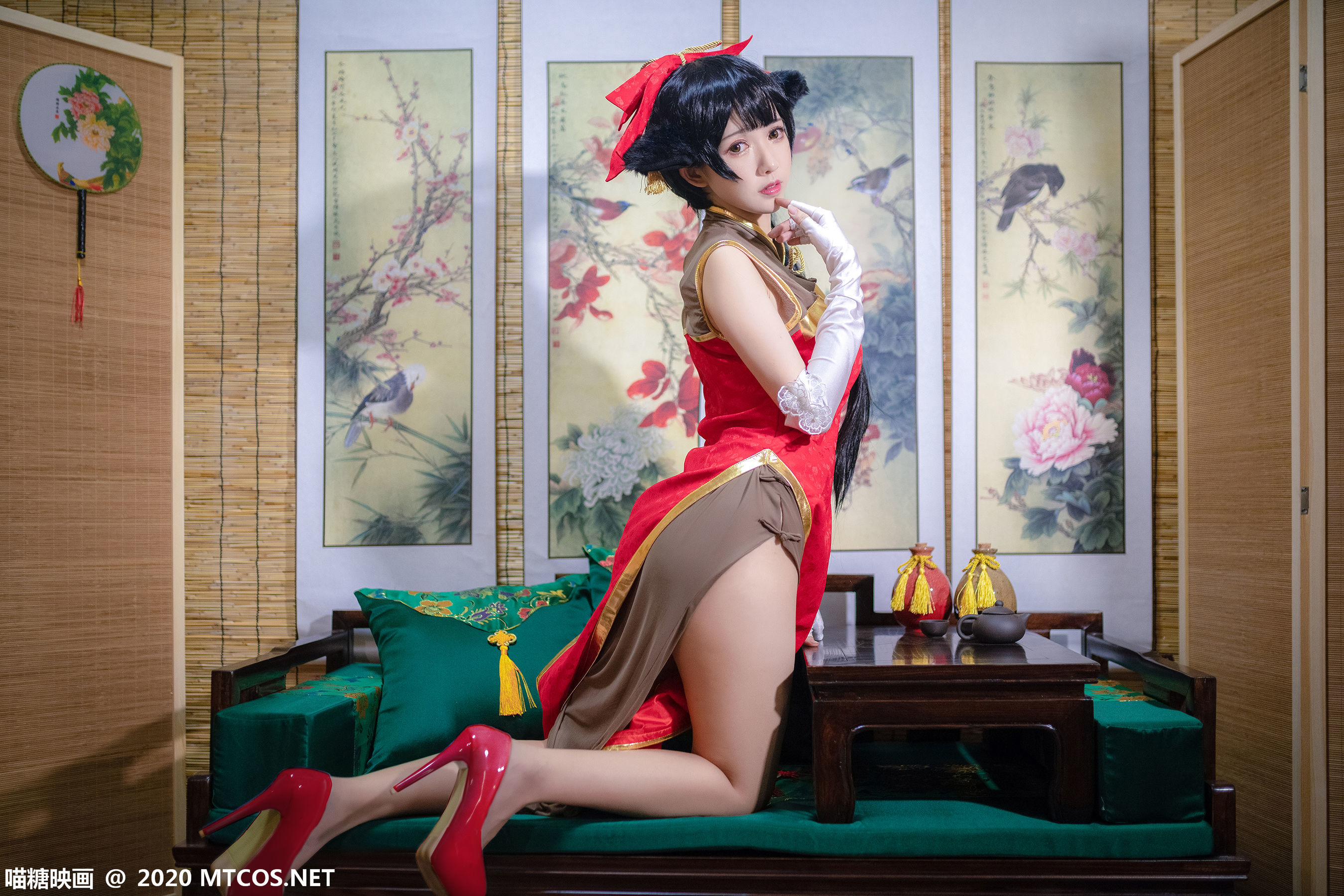 图片[9]-[喵糖映画] HML.015 高雄银红旗袍 [24P]-六色网