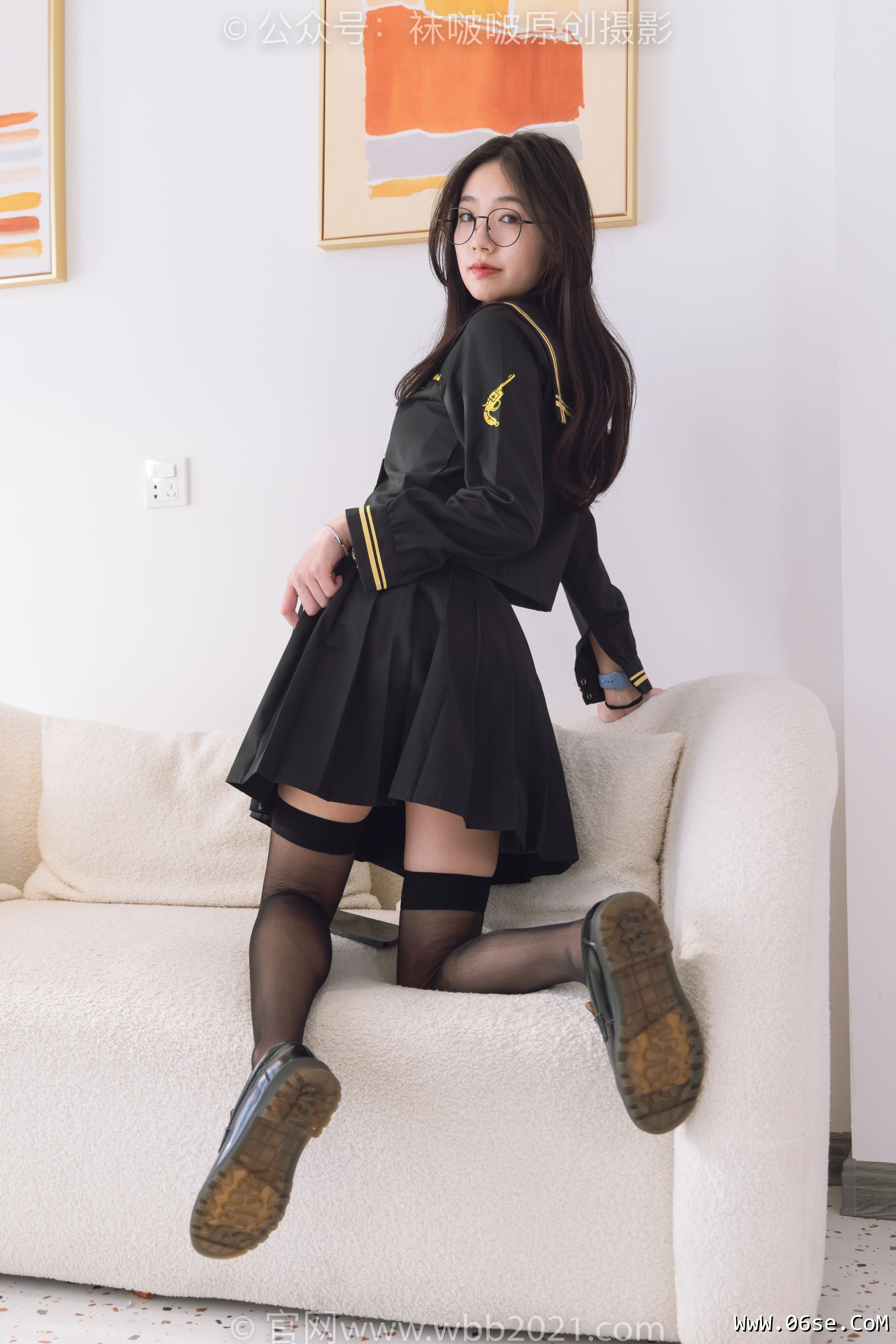 图片[52]-BoBoSocks袜啵啵 No.381 小甜豆 -皮鞋、黑丝大腿袜、裸足[140P]-六色网