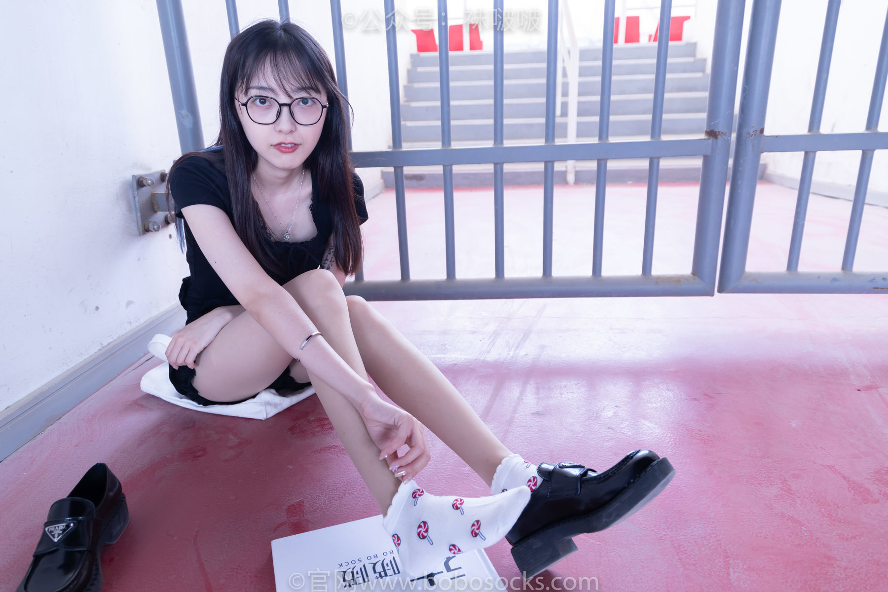 图片[48]-BoBoSocks袜啵啵 No.030 稚予- 皮鞋、短白棉袜、肉丝[141P]-六色网