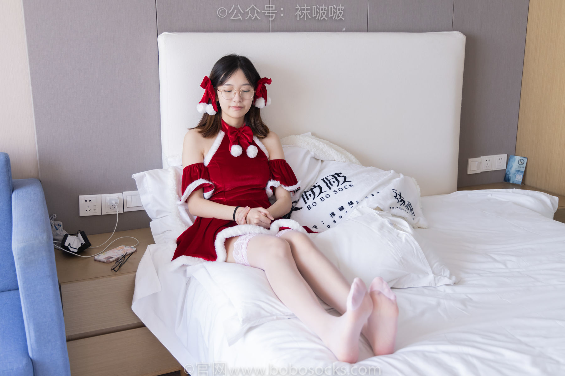 图片[89]-BoBoSocks袜啵啵 No.043 小甜豆-圣诞服、平底鞋、高跟鞋、白色渔网袜[164P]-六色网