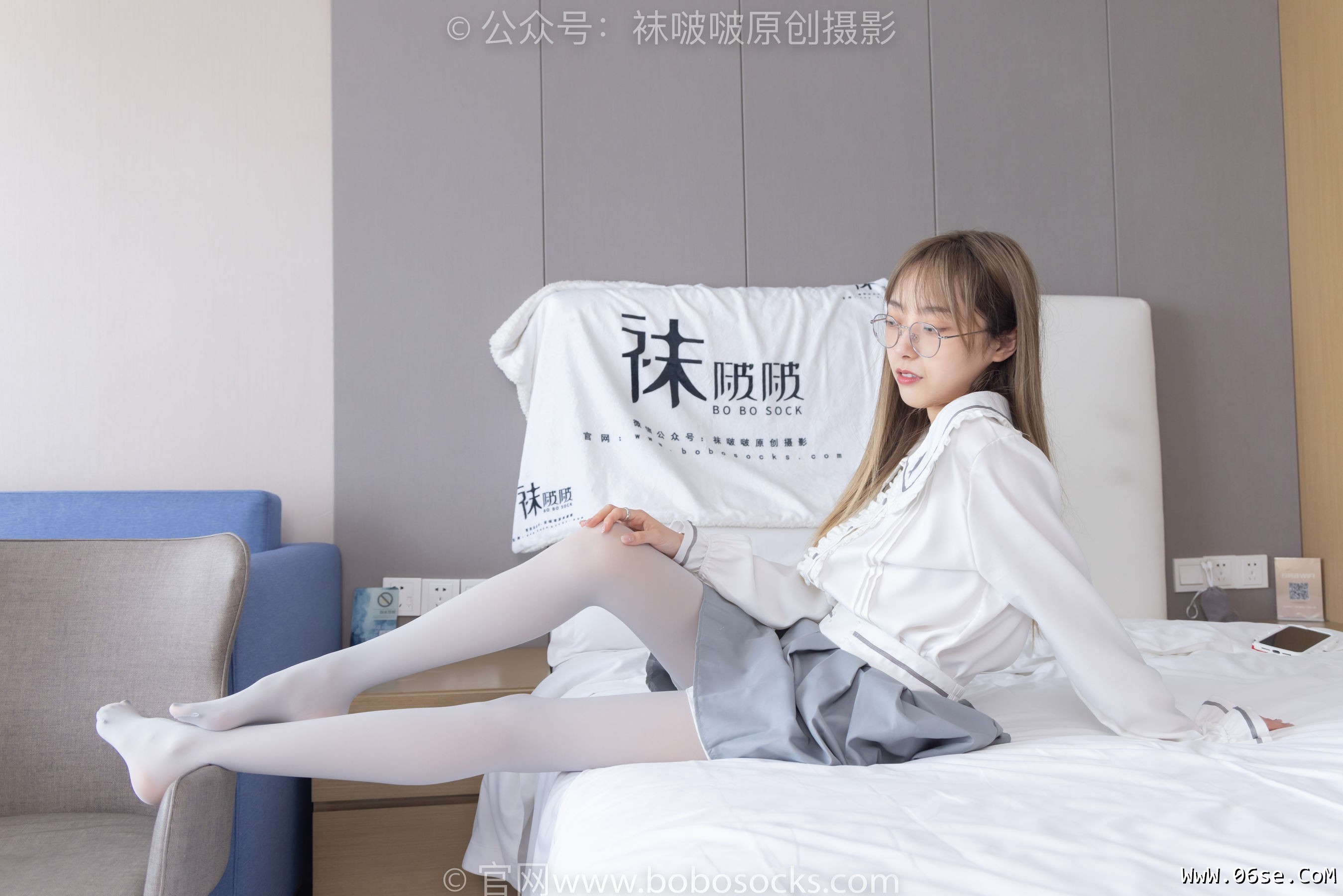图片[12]-BoBoSocks袜啵啵 No.213 稚予 -黑皮鞋、厚灰丝[140P]-六色网