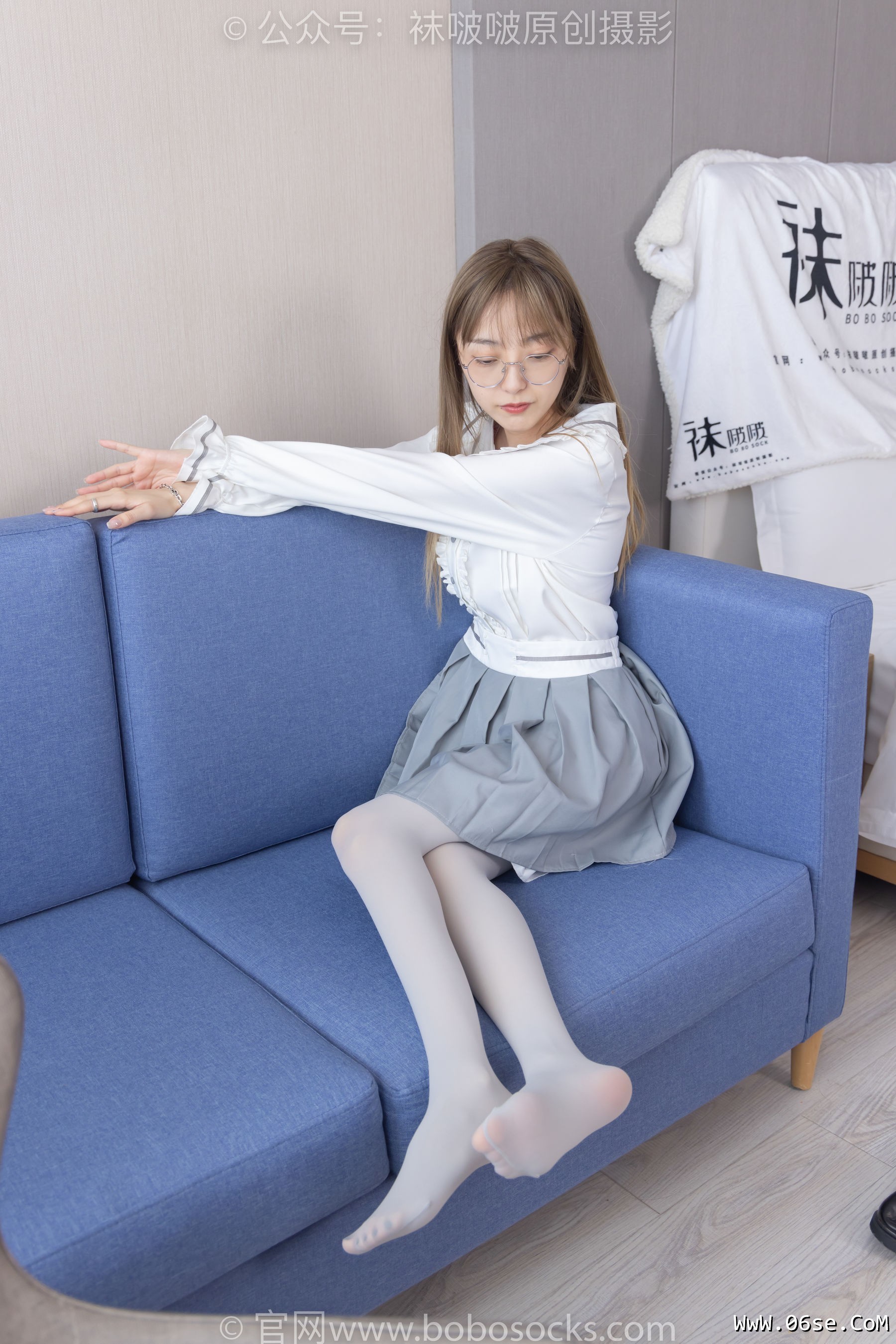 图片[28]-BoBoSocks袜啵啵 No.213 稚予 -黑皮鞋、厚灰丝[140P]-六色网