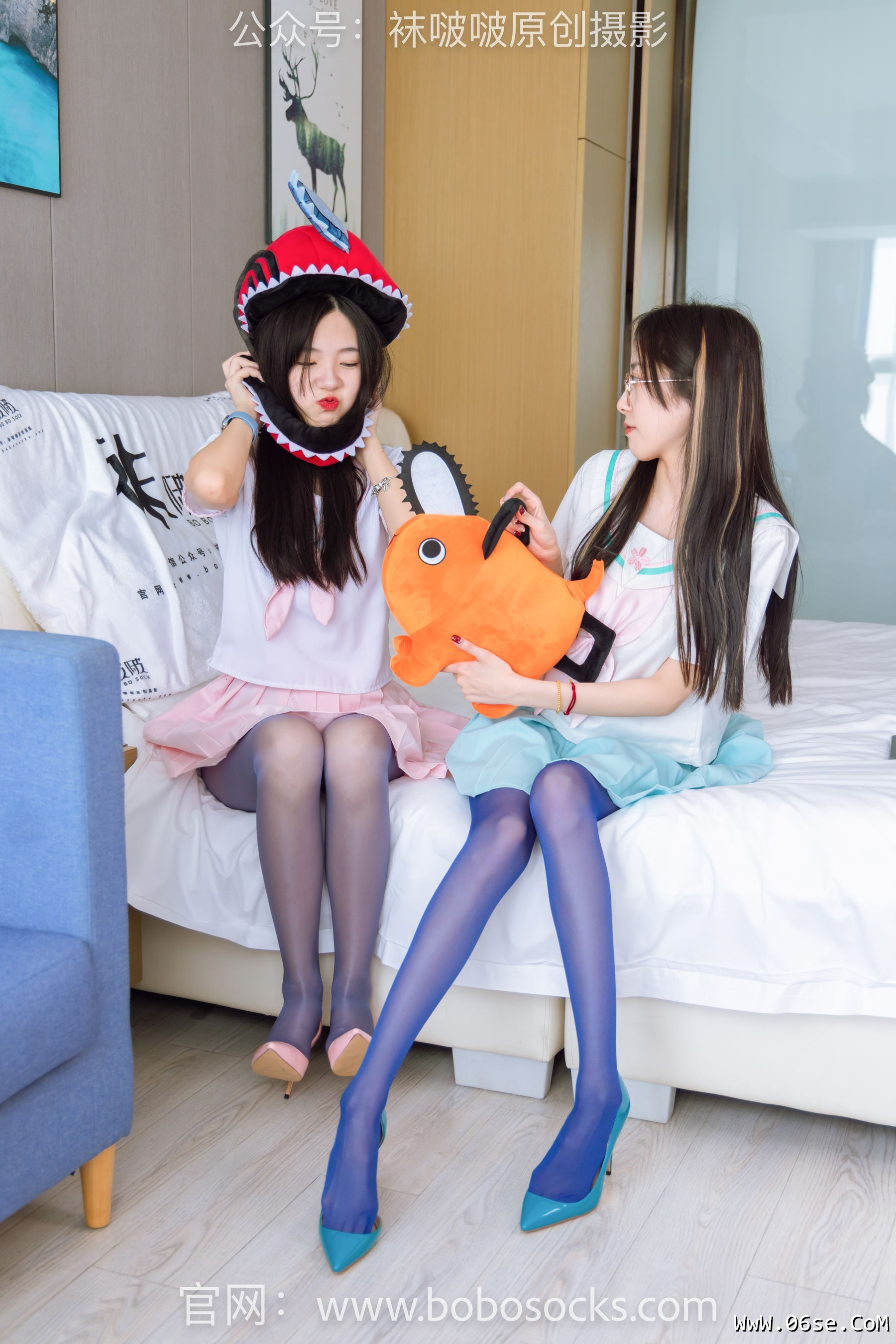 图片[187]-BoBoSocks袜啵啵 No.166 小甜豆稚予-板鞋、运动鞋、高跟鞋、白棉袜、蓝丝[218P]-六色网