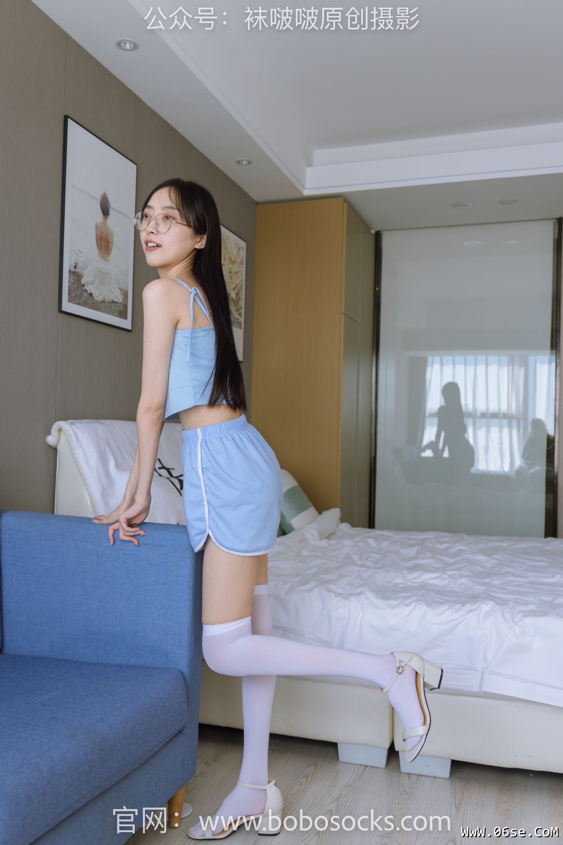 图片[86]-BoBoSocks袜啵啵 No.157 稚予-高跟鞋、白丝大腿袜、裸足[140P]-六色网