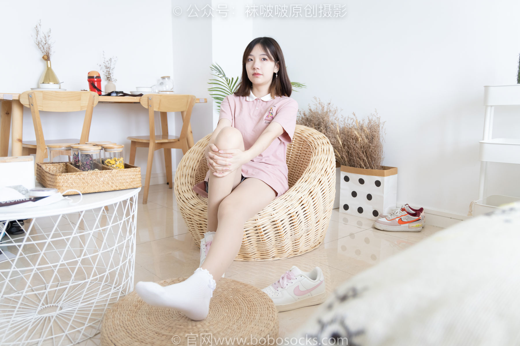 图片[66]-BoBoSocks袜啵啵 No.163 小甜豆-空军一号板鞋、白棉袜、肉丝[135P]-六色网