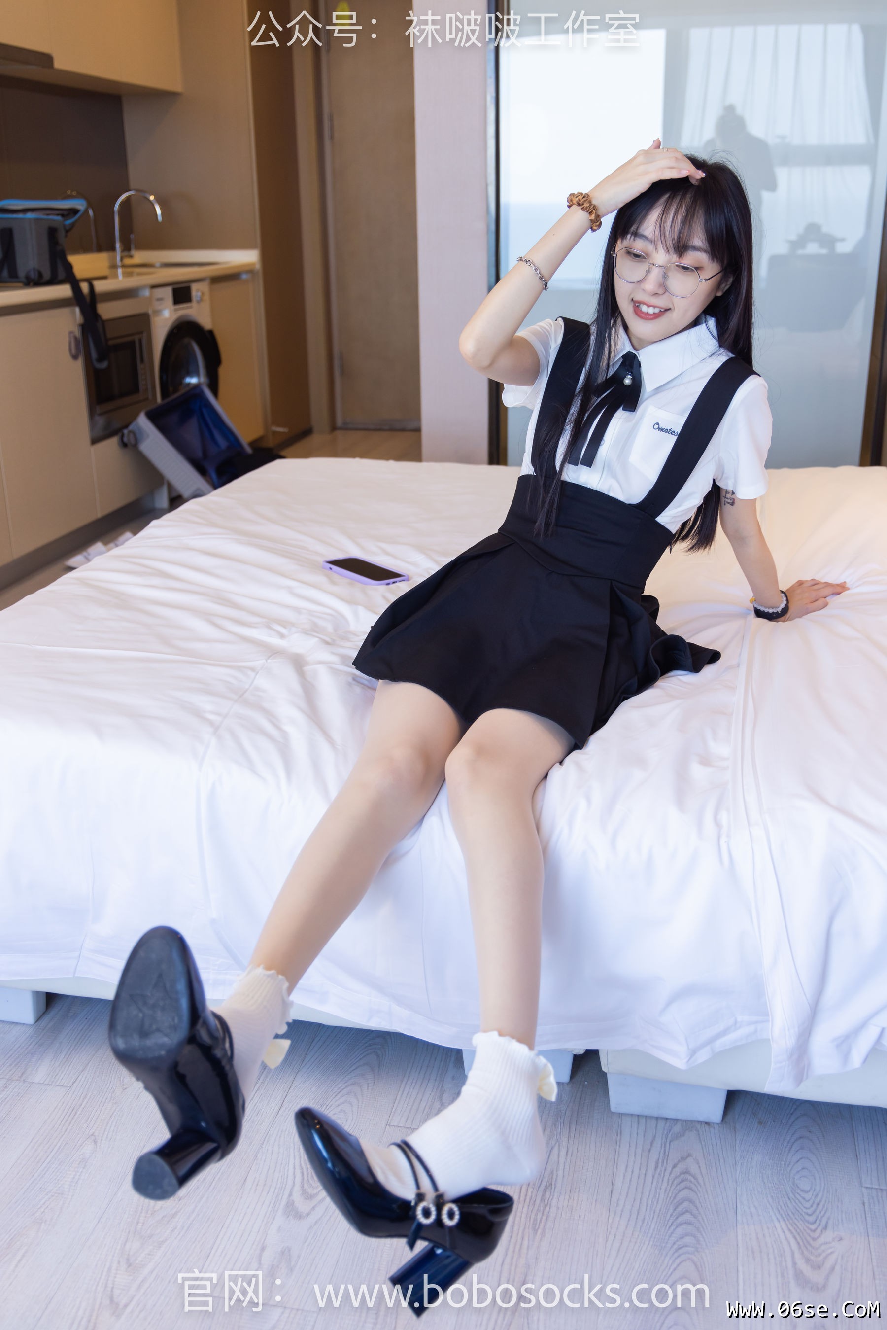 图片[66]-BoBoSocks袜啵啵 No.121 稚予-高跟鞋、白棉袜、肉丝[140P]-六色网