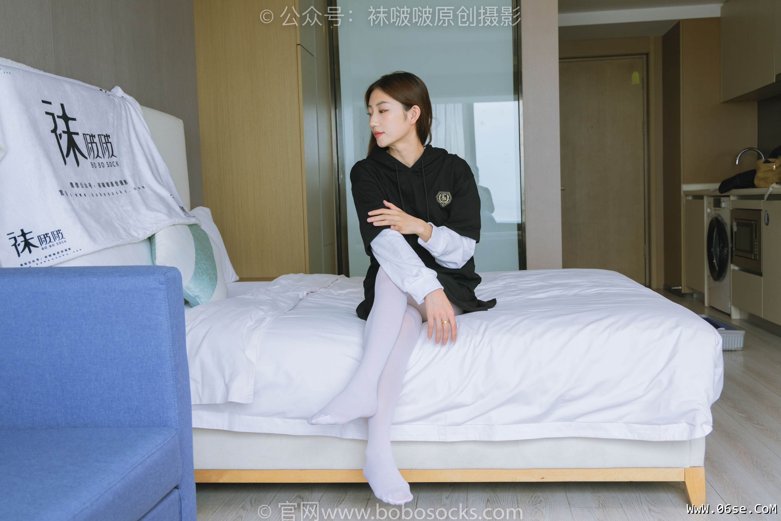 图片[92]-BoBoSocks袜啵啵 No.214 小沫 -黑色运动鞋、厚白丝[142P]-六色网
