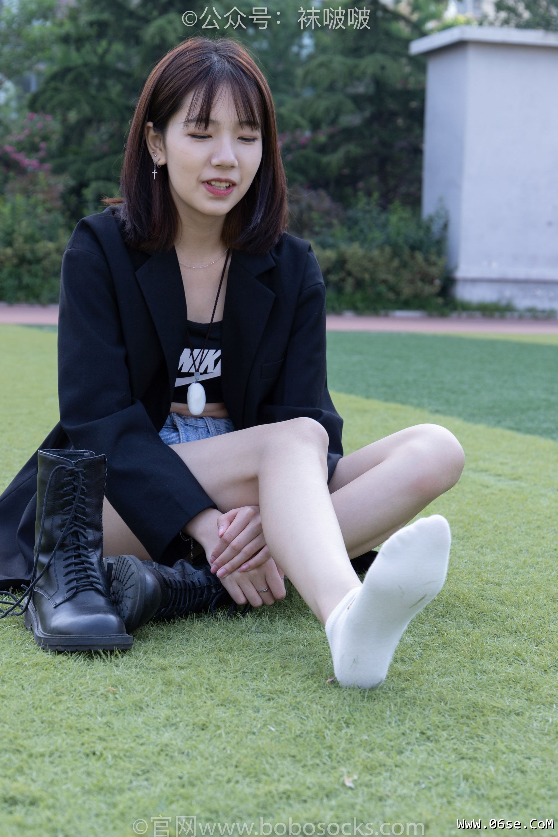 图片[42]-BoBoSocks袜啵啵 No.010 小甜豆-马丁靴、白色短棉袜、裸足[117P]-六色网