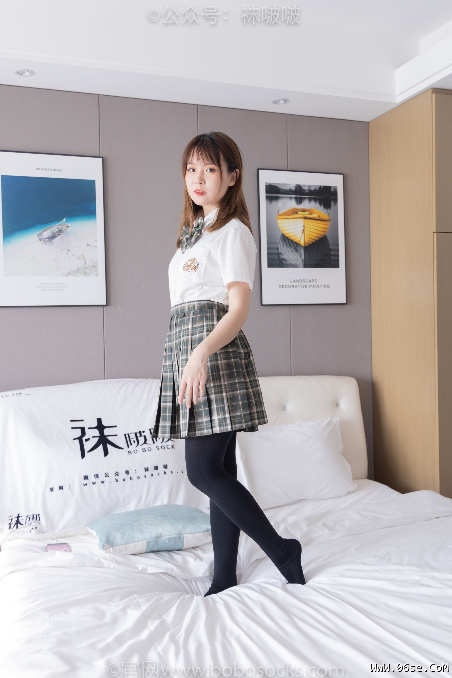 图片[115]-BoBoSocks袜啵啵 No.056 朵朵-JK制服、皮鞋、厚黑丝[135P]-六色网