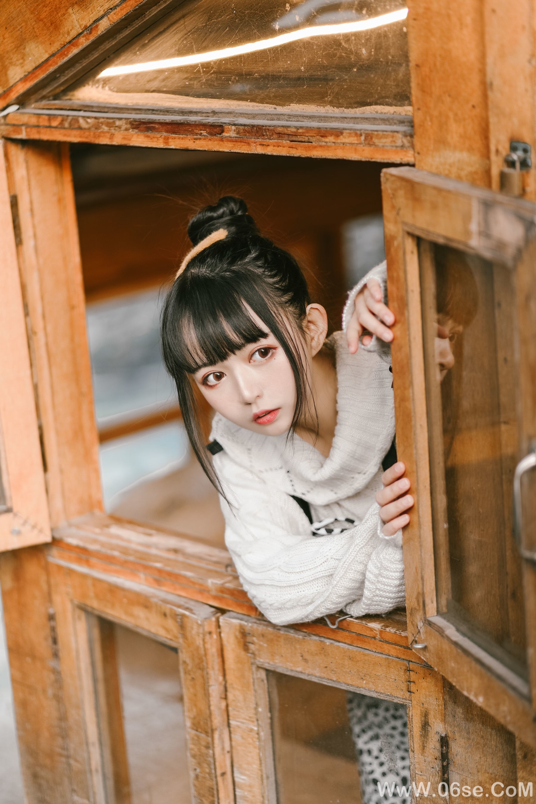 图片[20]-大眼萌妹黑猫猫OvO 少女心事[21P]-六色网