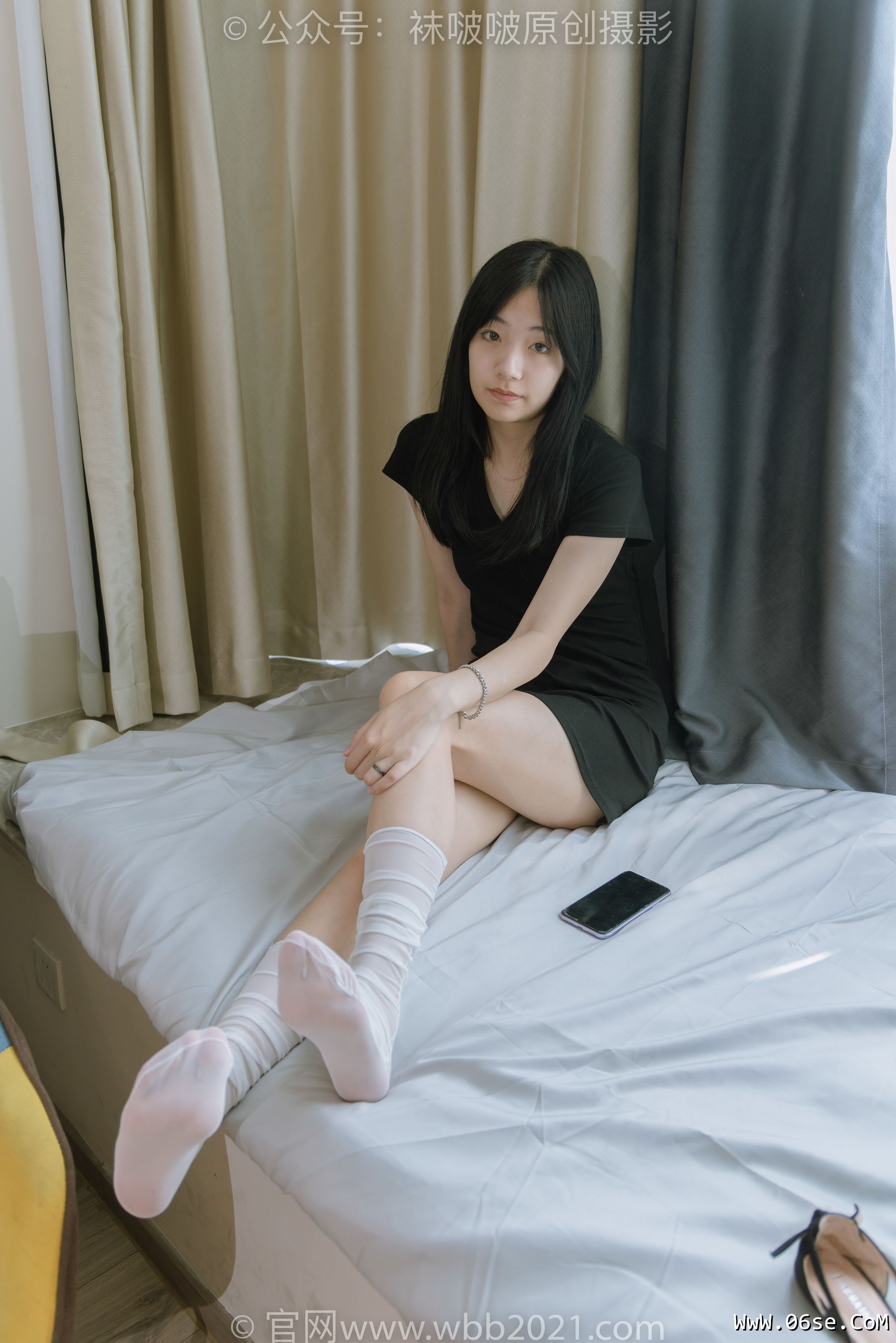 图片[138]-BoBoSocks袜啵啵 No.363 小甜豆 -两双平底鞋、黑色船袜、裸足[140P]-六色网