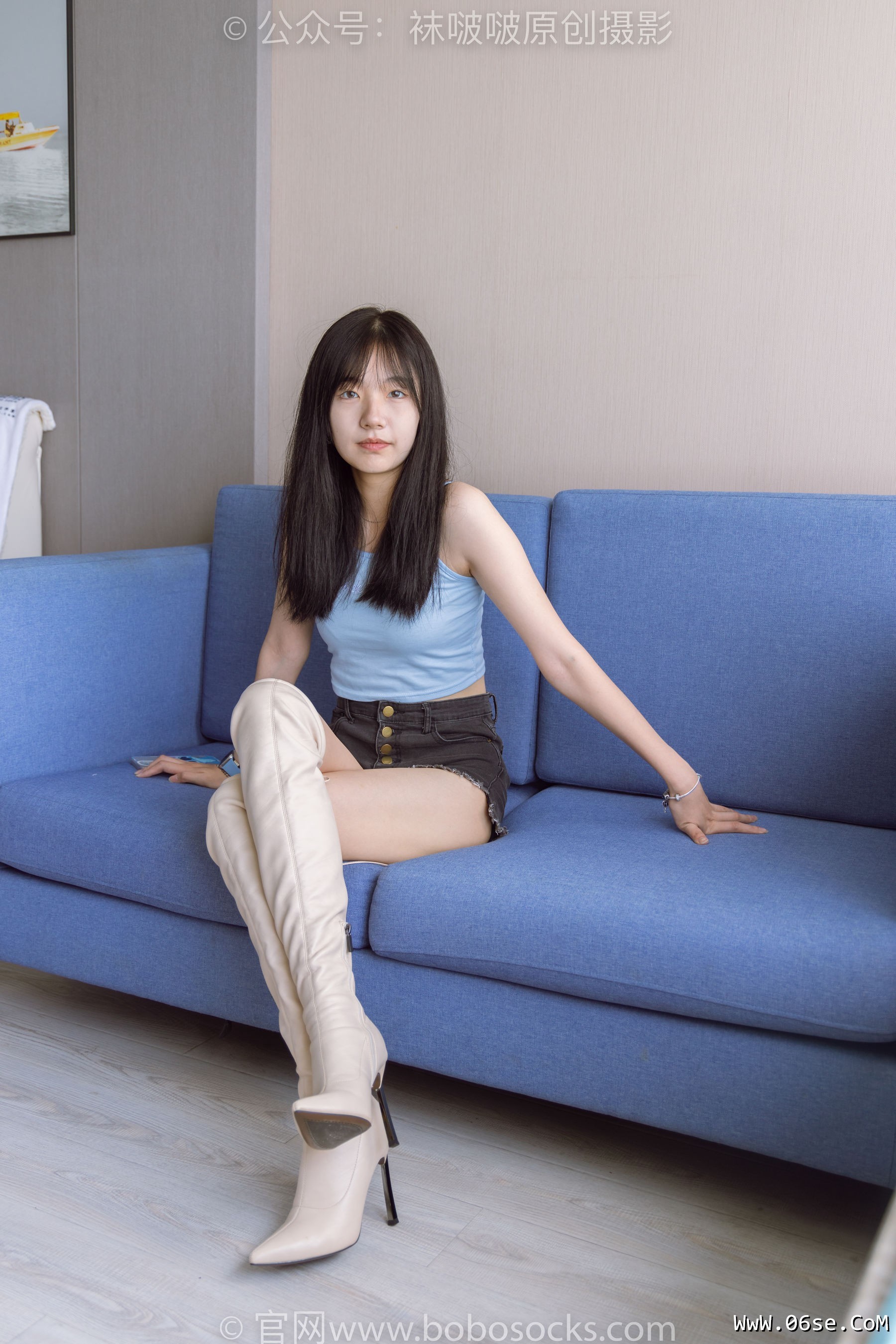 图片[46]-BoBoSocks袜啵啵 No.174 小甜豆-高跟长靴、白棉袜、裸足[178P]-六色网
