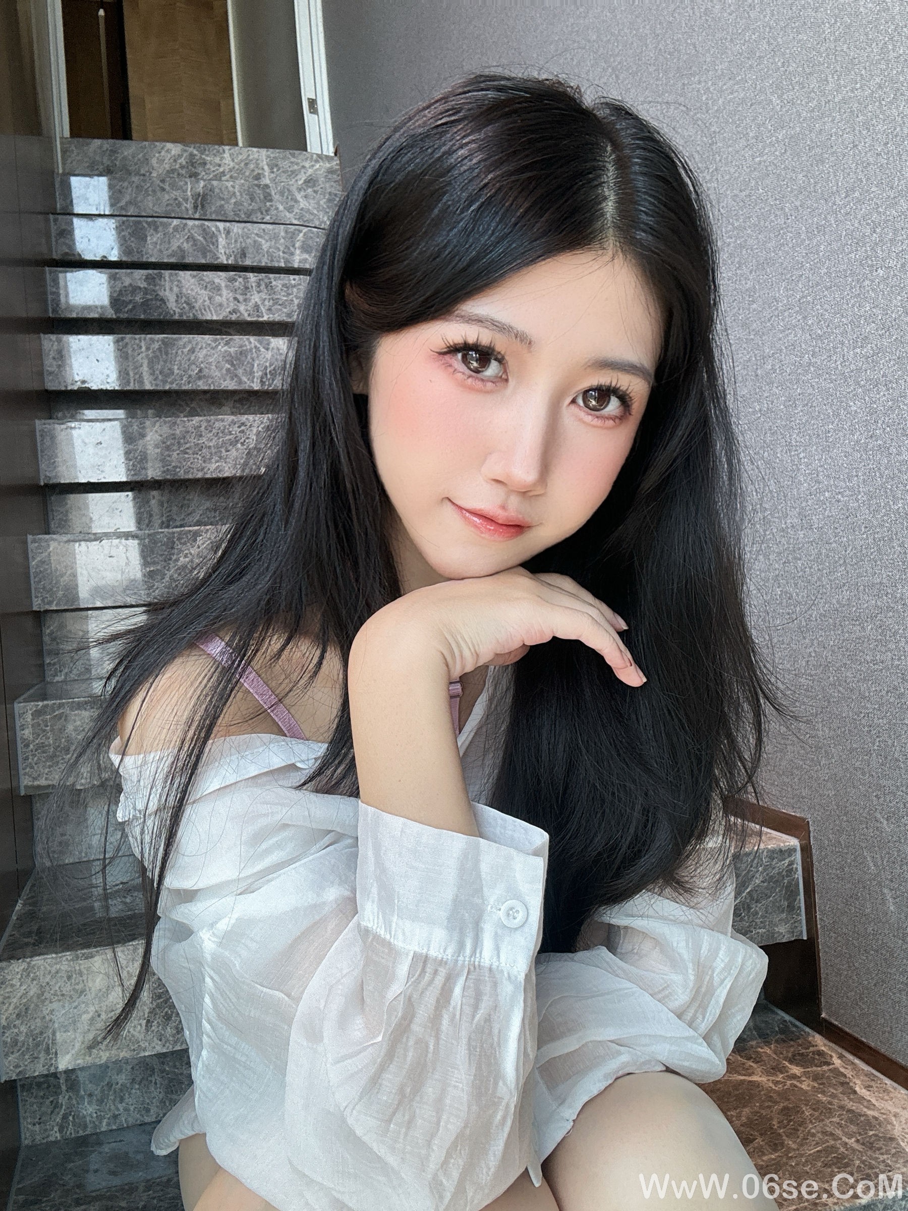 图片[33]-微博人气Coser不呆猫 – 粉色衬衣女友[66P]-六色网