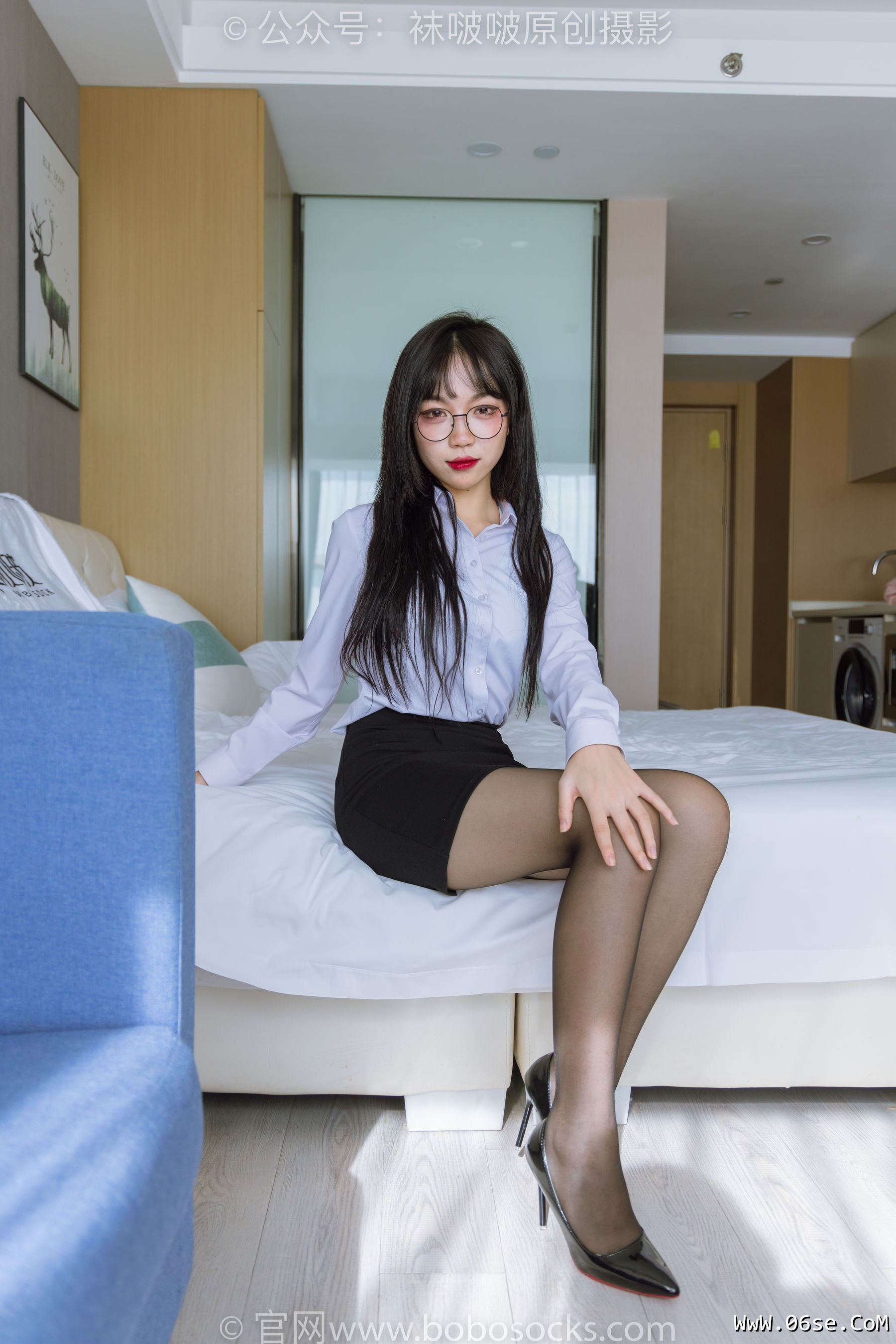 图片[92]-BoBoSocks袜啵啵 No.185 周周-ol制服、高跟鞋、黑丝[140P]-六色网