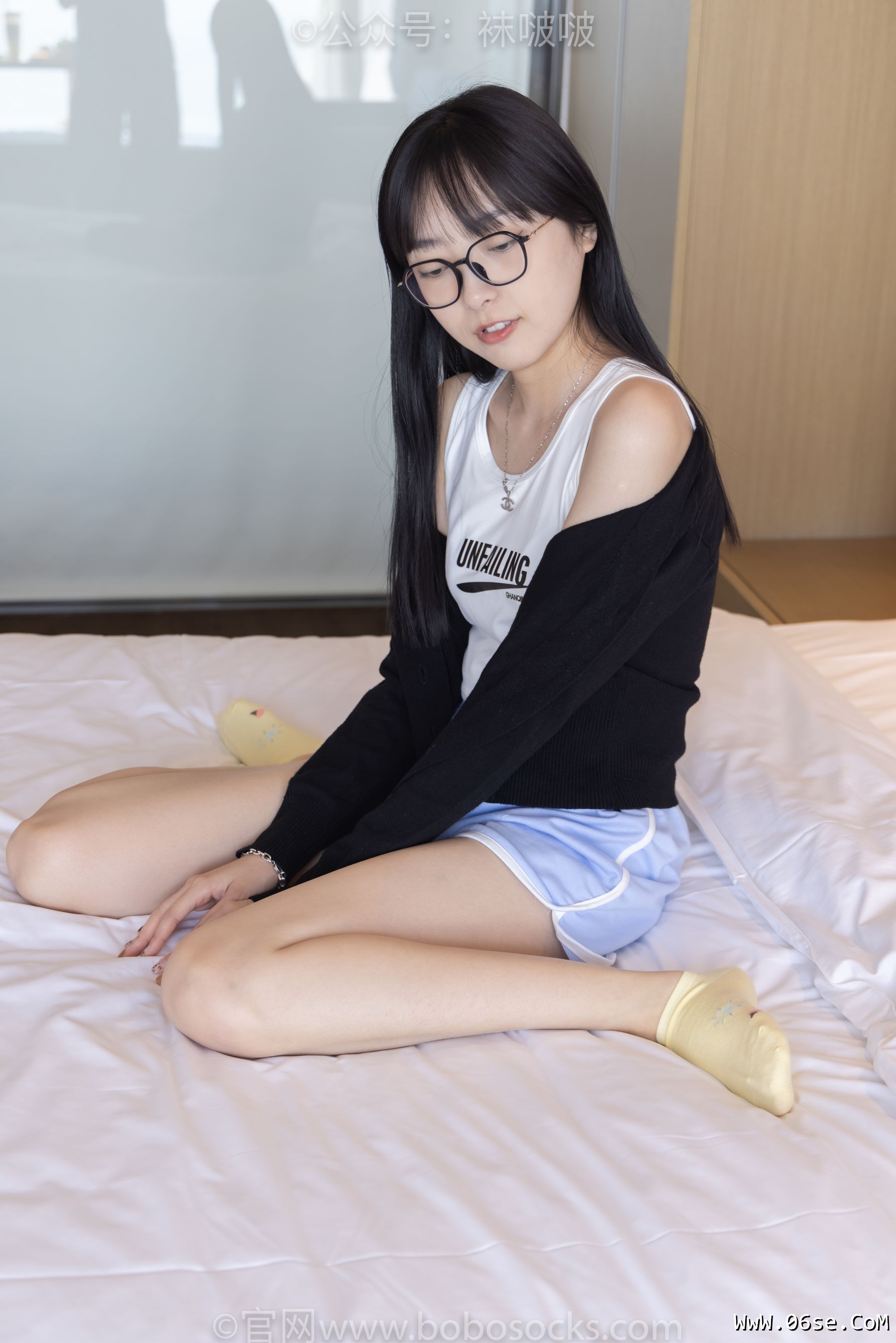 图片[117]-BoBoSocks袜啵啵 No.081 稚予- AJ、浅黄色短棉袜、浅蓝色短棉袜、裸足[145P]-六色网