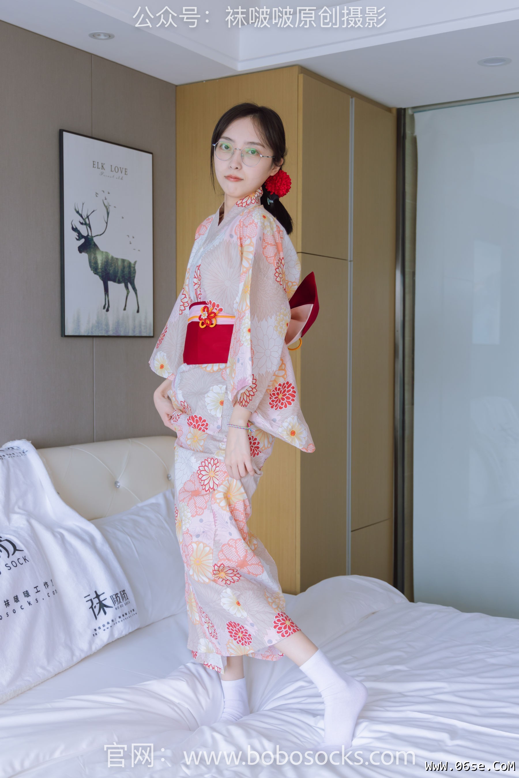 图片[26]-BoBoSocks袜啵啵 No.137 稚予-木屐、分指白棉袜、裸足、和风浴衣[170P]-六色网