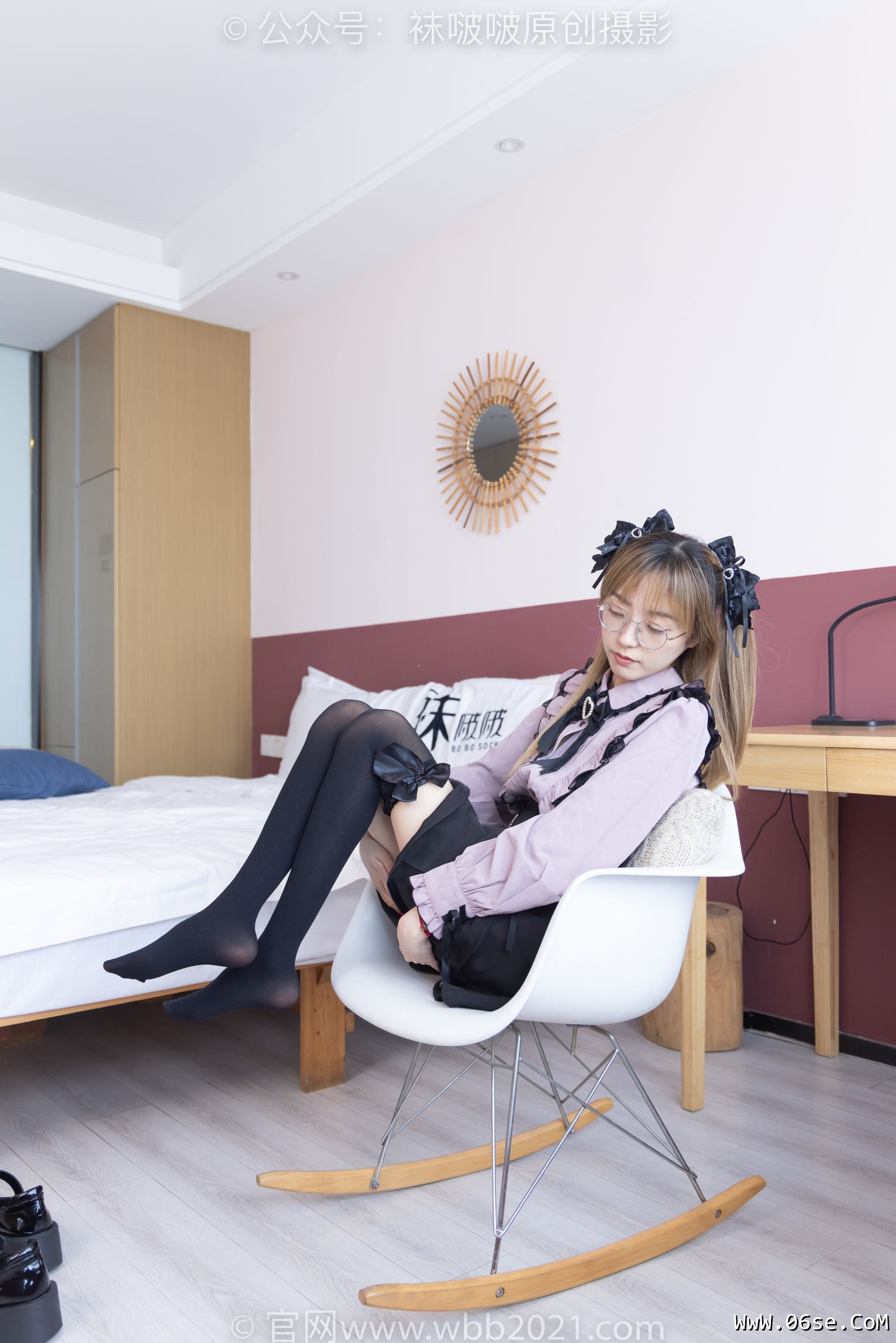 图片[26]-BoBoSocks袜啵啵 No.247 稚予 -皮鞋、黑丝大腿袜、地雷系女友[159P]-六色网