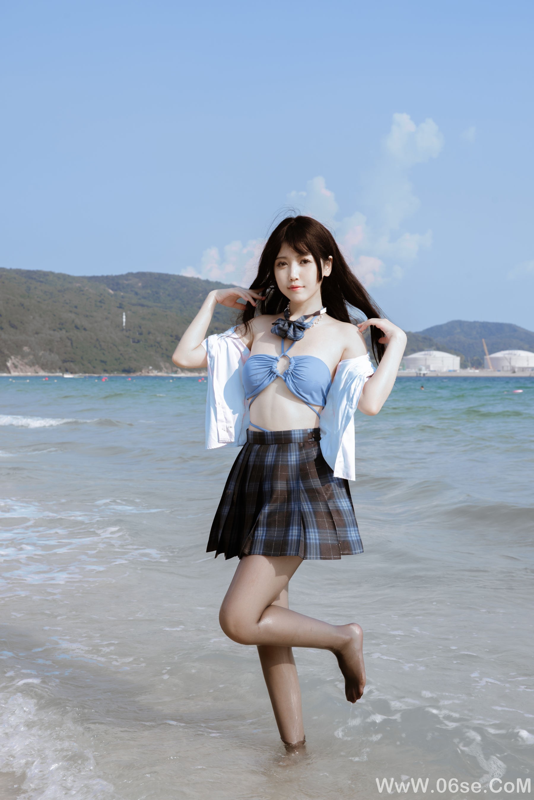 图片[48]-微博人气Coser不呆猫 – 泳衣JK学妹[59P]-六色网
