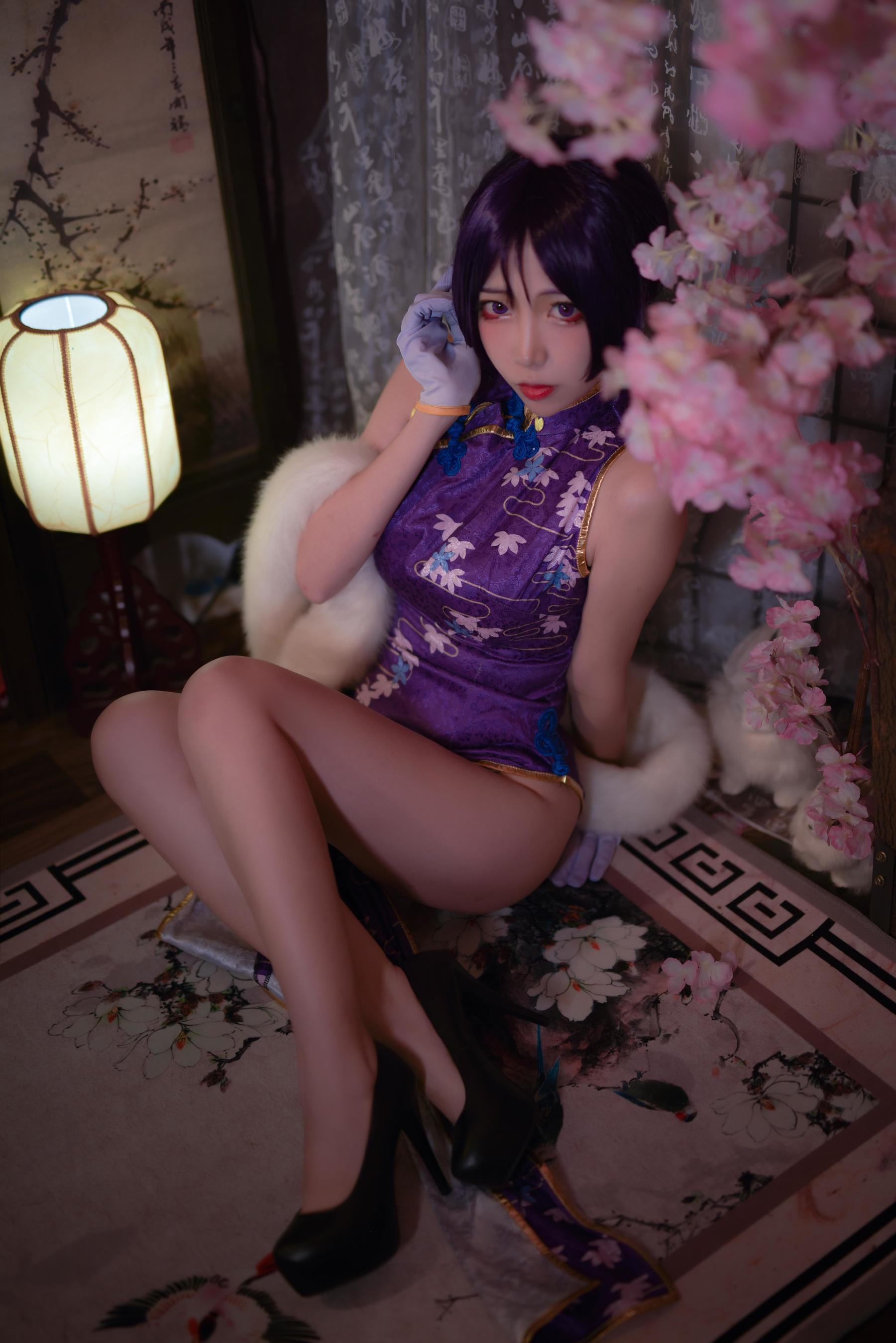 图片[10]-人气Coser二佐Nisa Fate奶光旗袍[20P]-六色网