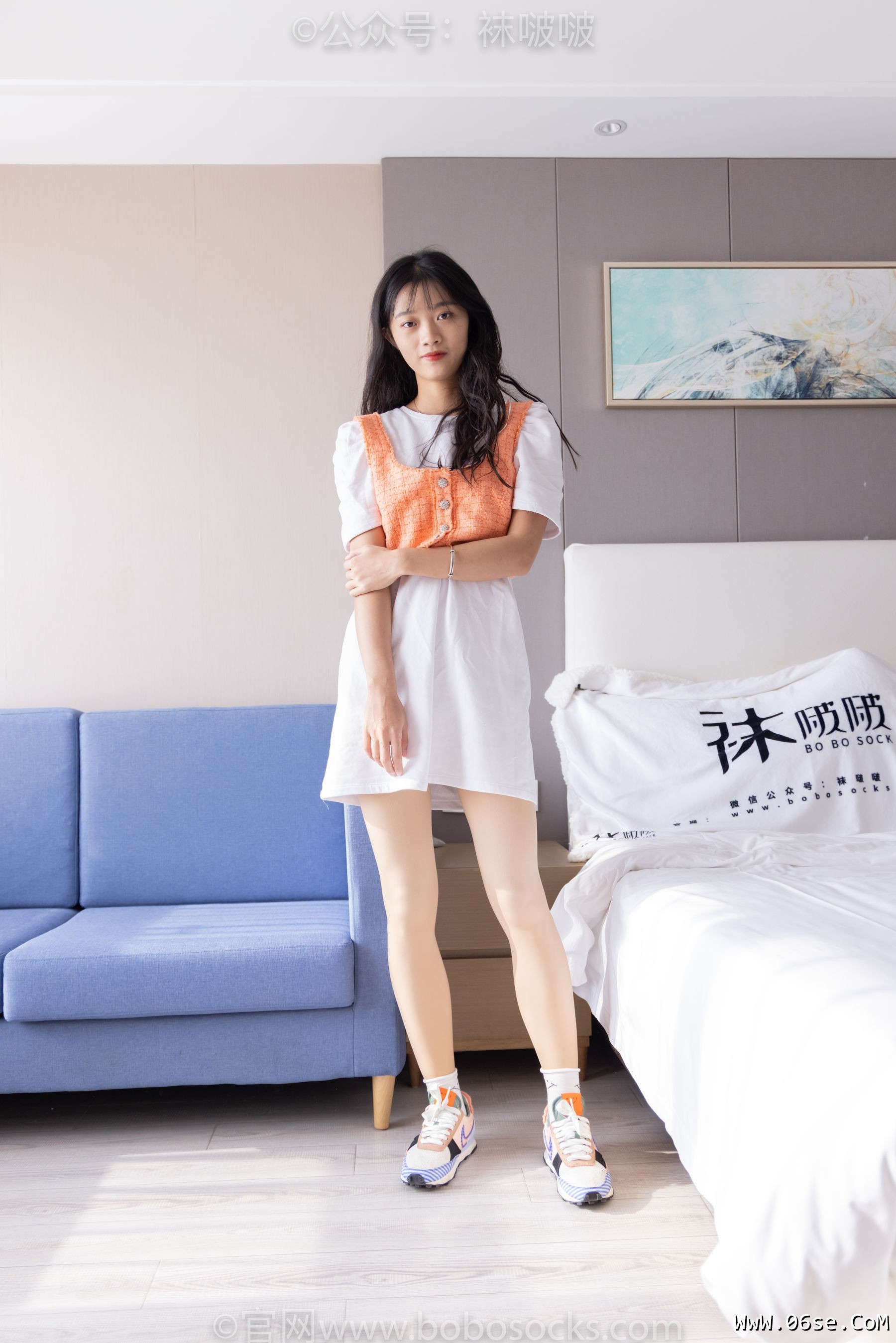 图片[3]-BoBoSocks袜啵啵 No.062 涵涵-运动鞋、白棉袜、厚肉丝[145P]-六色网