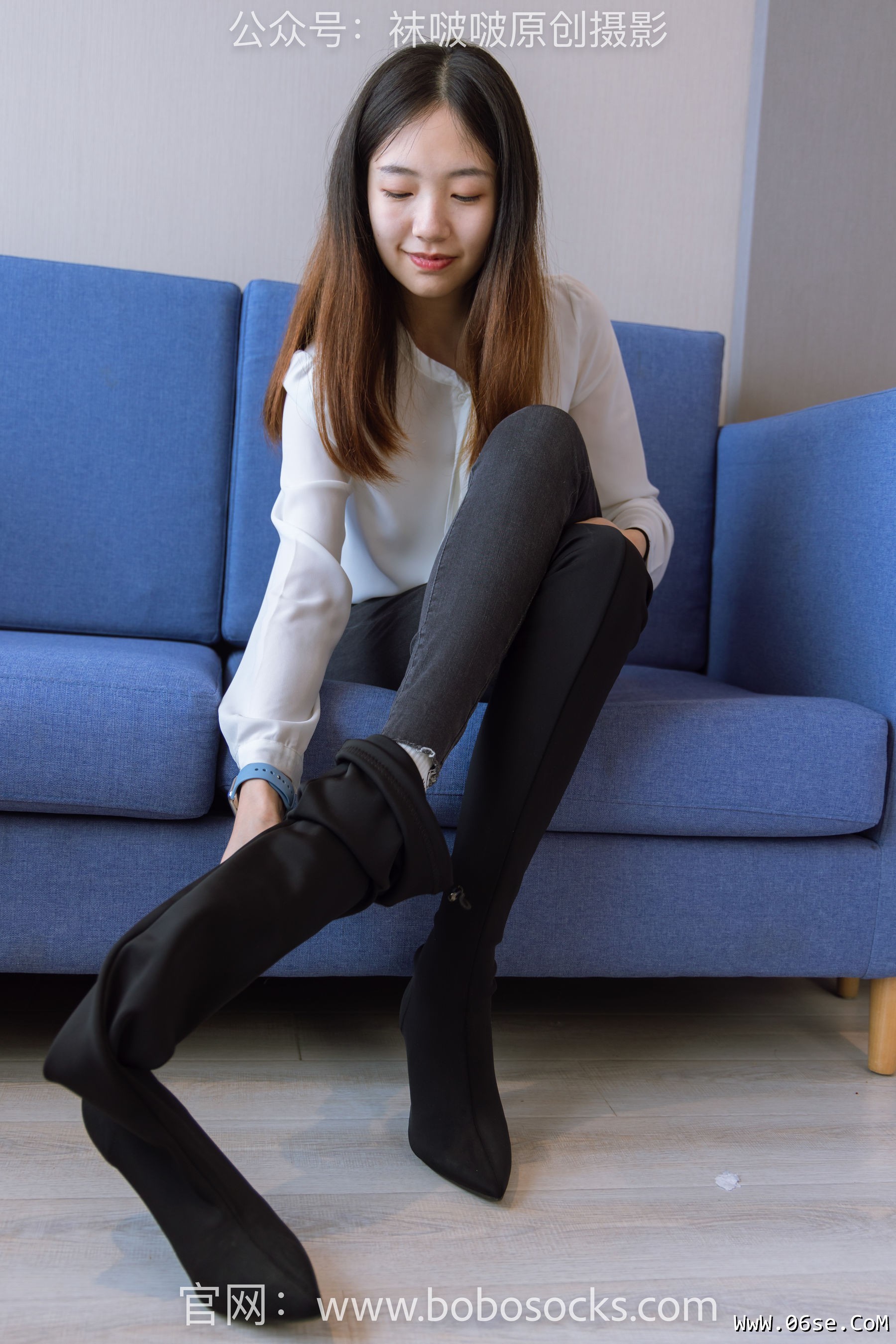 图片[79]-BoBoSocks袜啵啵 No.158 小甜豆-高跟长靴、白棉袜、裸足[136P]-六色网
