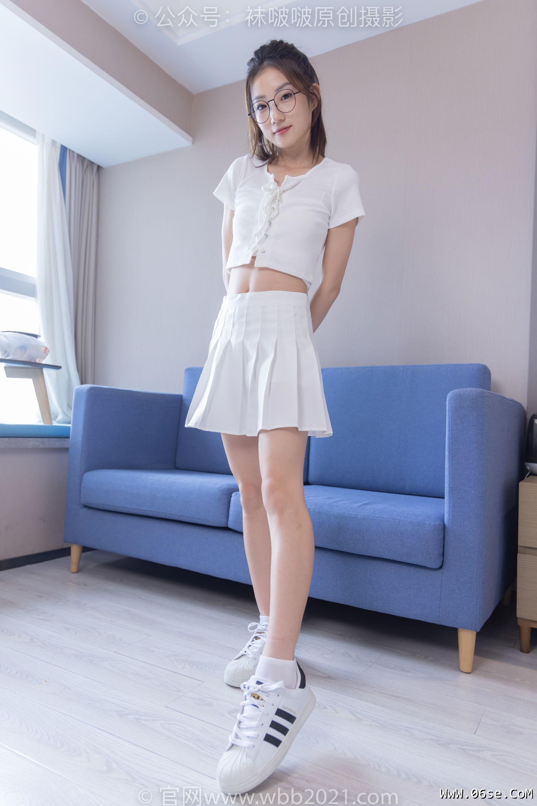 图片[67]-BoBoSocks袜啵啵 No.258 小沫 -贝壳头板鞋、白棉袜[148P]-六色网