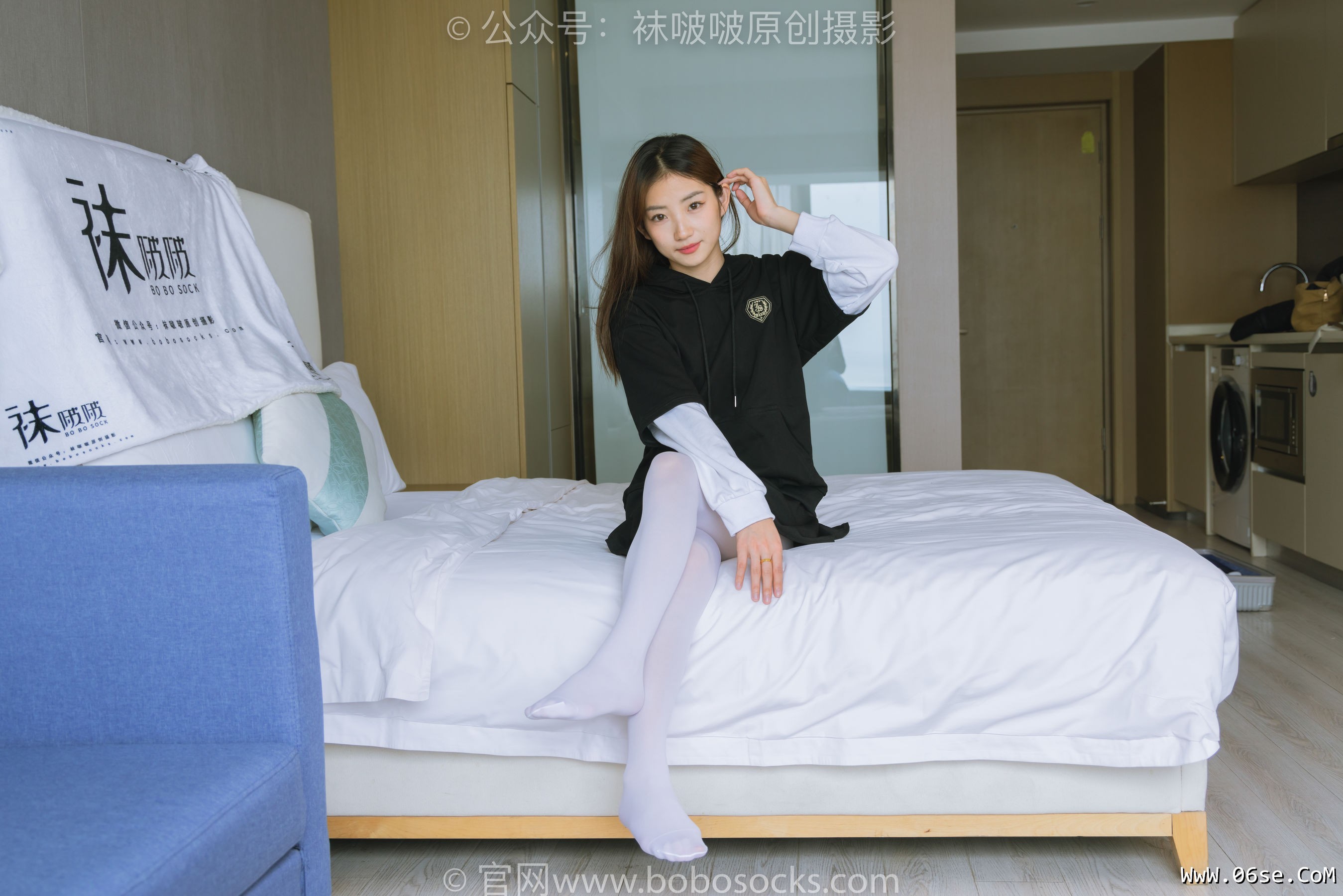 图片[91]-BoBoSocks袜啵啵 No.214 小沫 -黑色运动鞋、厚白丝[142P]-六色网