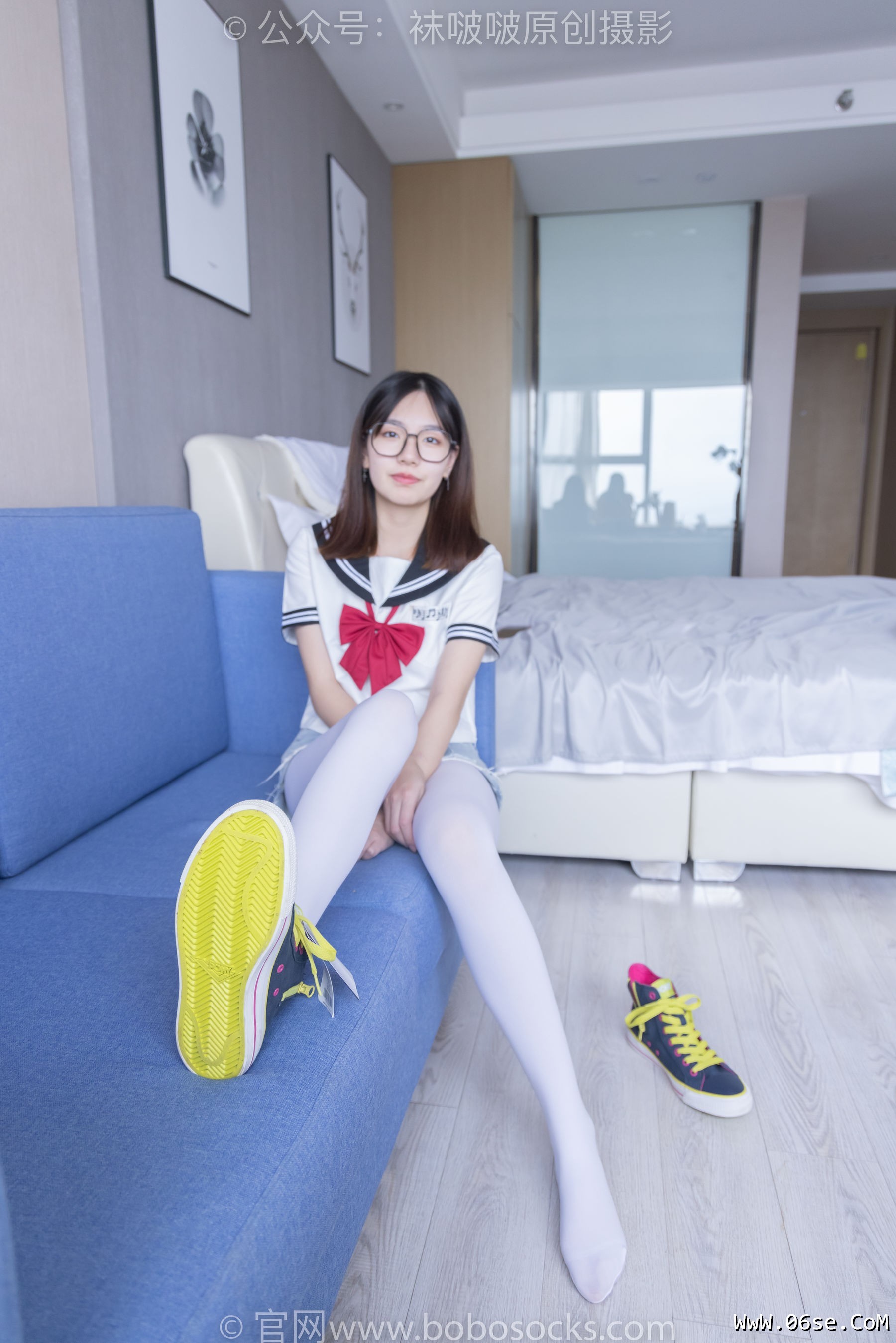 图片[82]-BoBoSocks袜啵啵 No.215 小甜豆-三双帆布鞋板鞋、厚白丝、黑丝[144P]-六色网