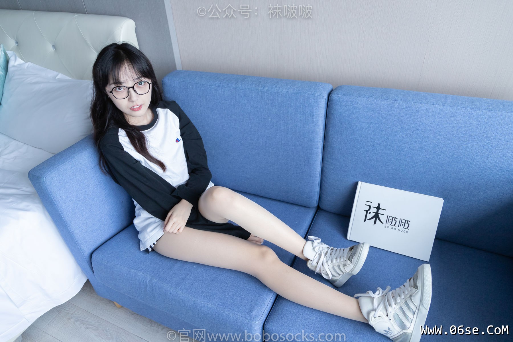 图片[7]-BoBoSocks袜啵啵 No.015 稚予-阿迪板鞋、白色短棉袜、肉丝[148P]-六色网